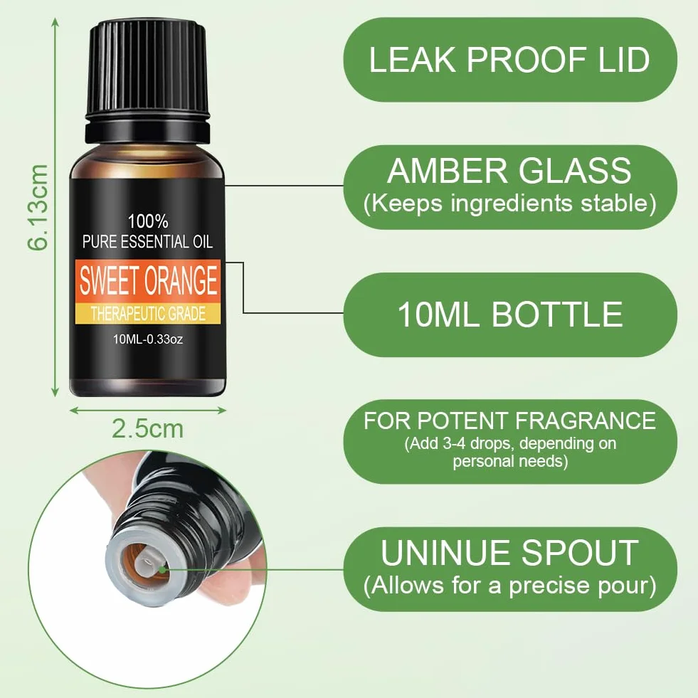 LOPHE Zestaw olejków eterycznych 8 x 10 ml, Zestaw olejków eterycznych do dyfuzorów, Zestaw czystych naturalnych olejków zapachowych do mydła, świec, SPA