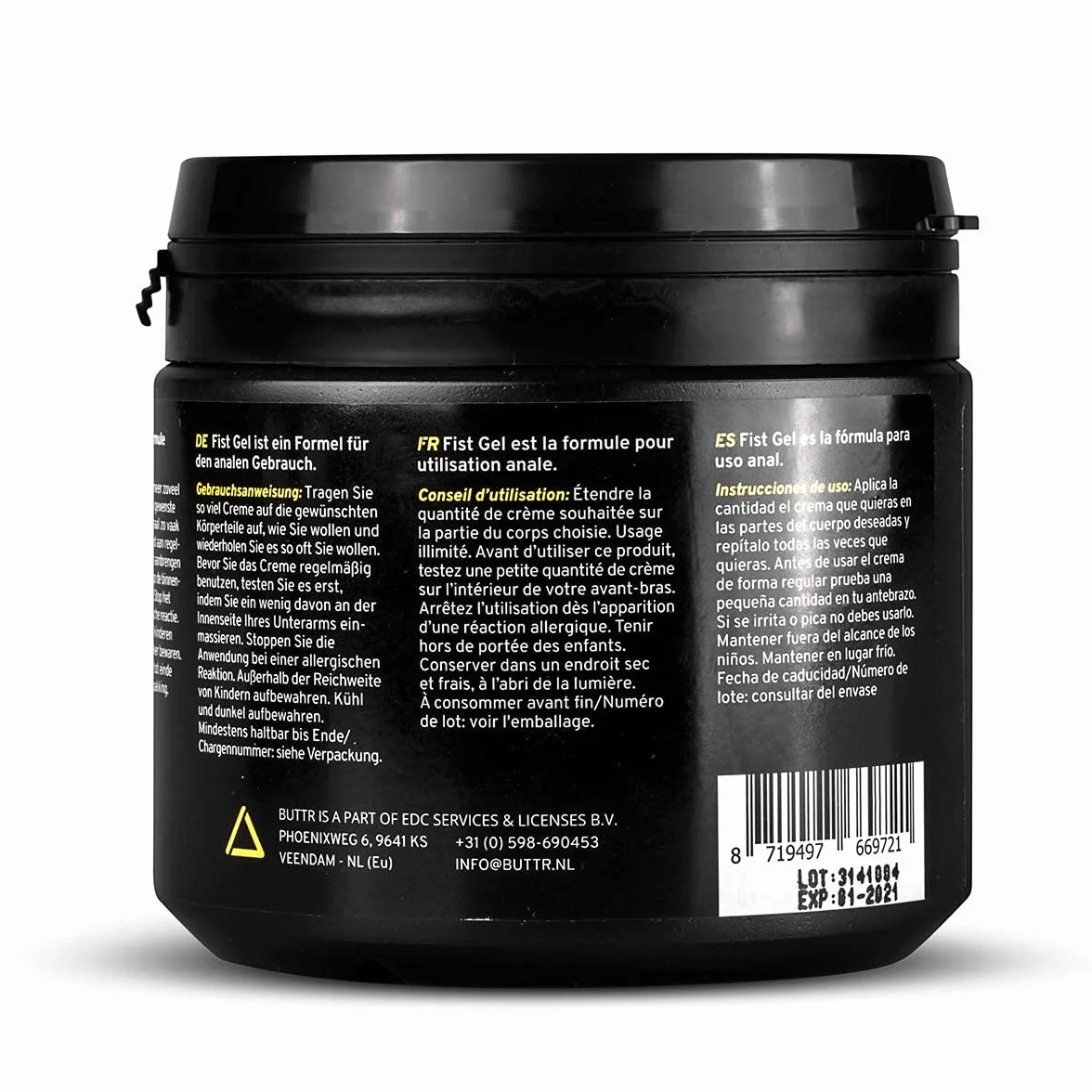BUTTR Fisting Gel - lubrykant na bazie wody - 500 ml