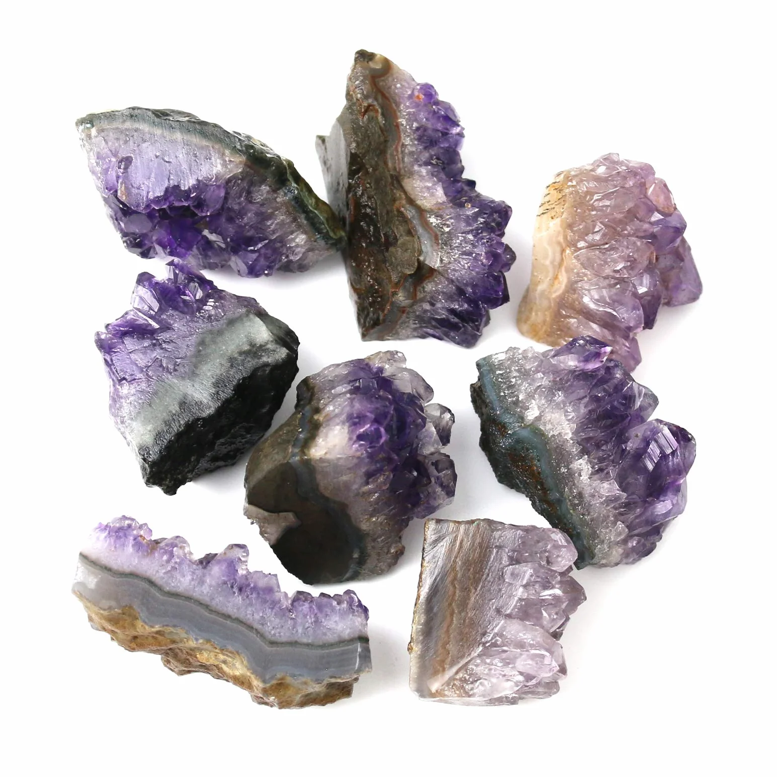Raw Amethyst Stones and Crystals Rock,Naturalne Amathesis Crystal Clusters,Geodes with Crystals,Prawdziwe kryształy ametystu Geode,Kamienie szlachetne,Kryształy lecznicze (0,11 funta)