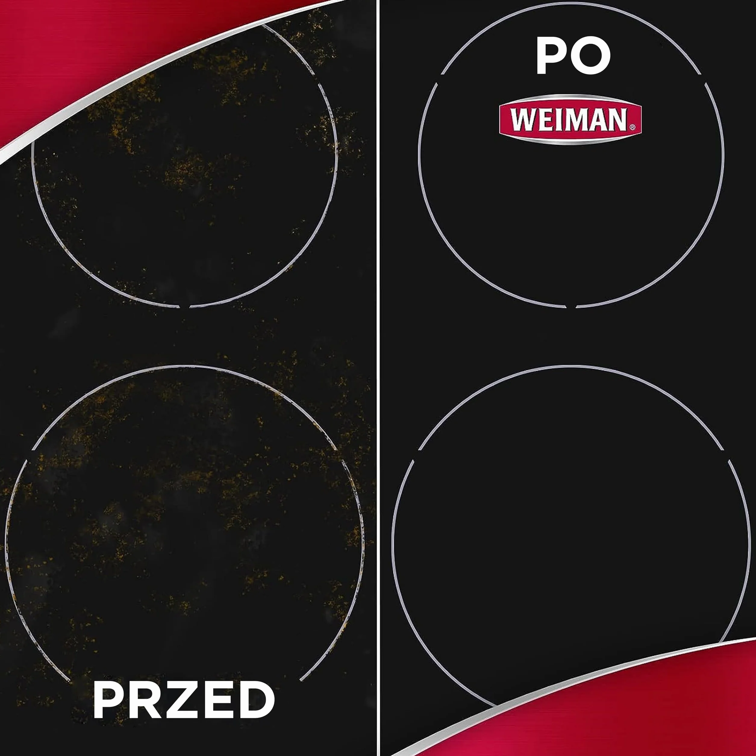 Weiman Glass Cook Top Cleaner and Polish Zestaw do czyszczenia płyt kuchennych z gąbką 300 ml