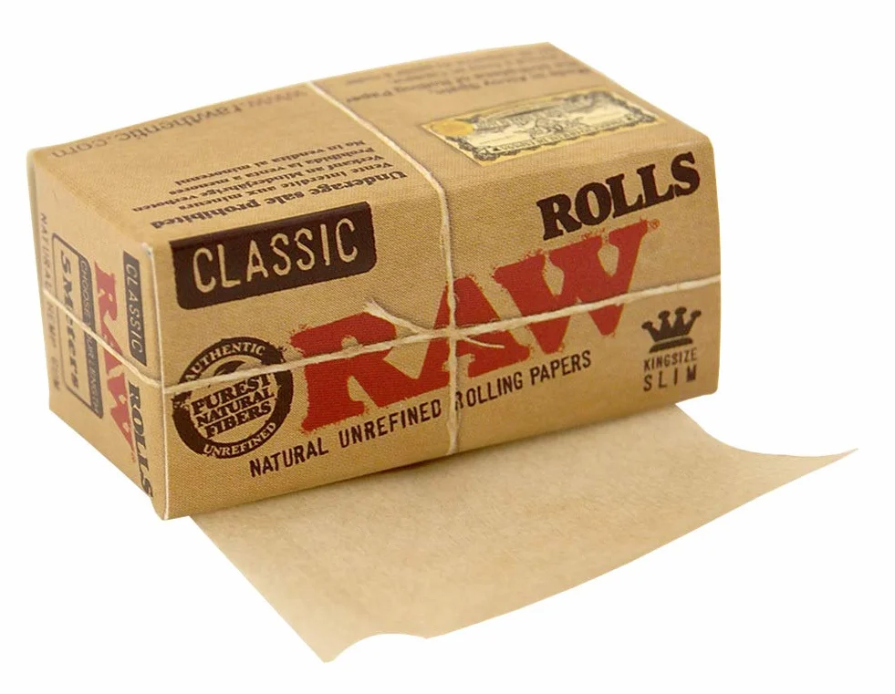 RAW Classic Rolls Slim 5 m Niewybielana 12 Rolki