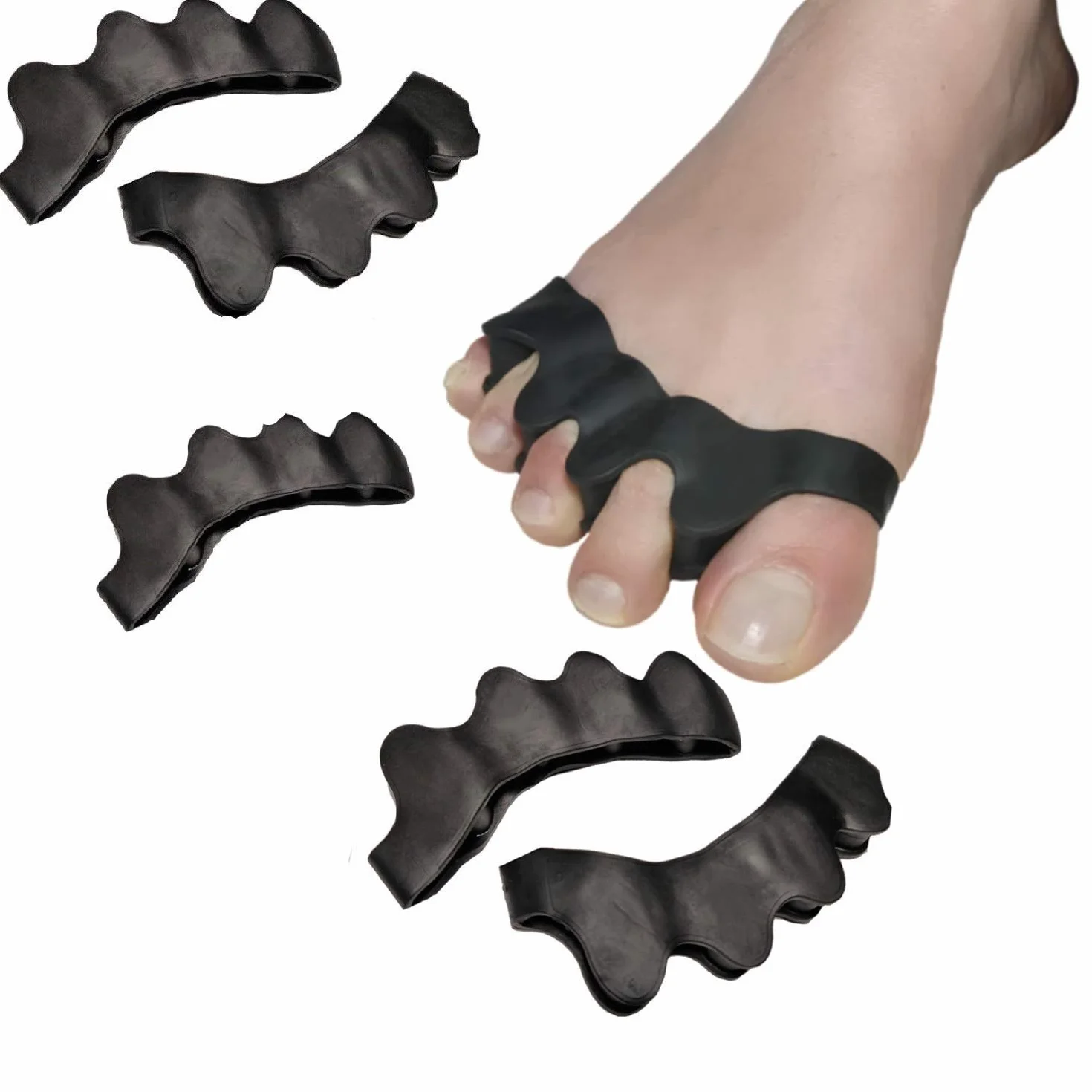 6 x separator palców hallux Valgus szyna na palce palce dla kobiet i mężczyzn - ochrona balowa bandaż również do butów - korekta młotka wyściółka na piłkę nożną I na nogę