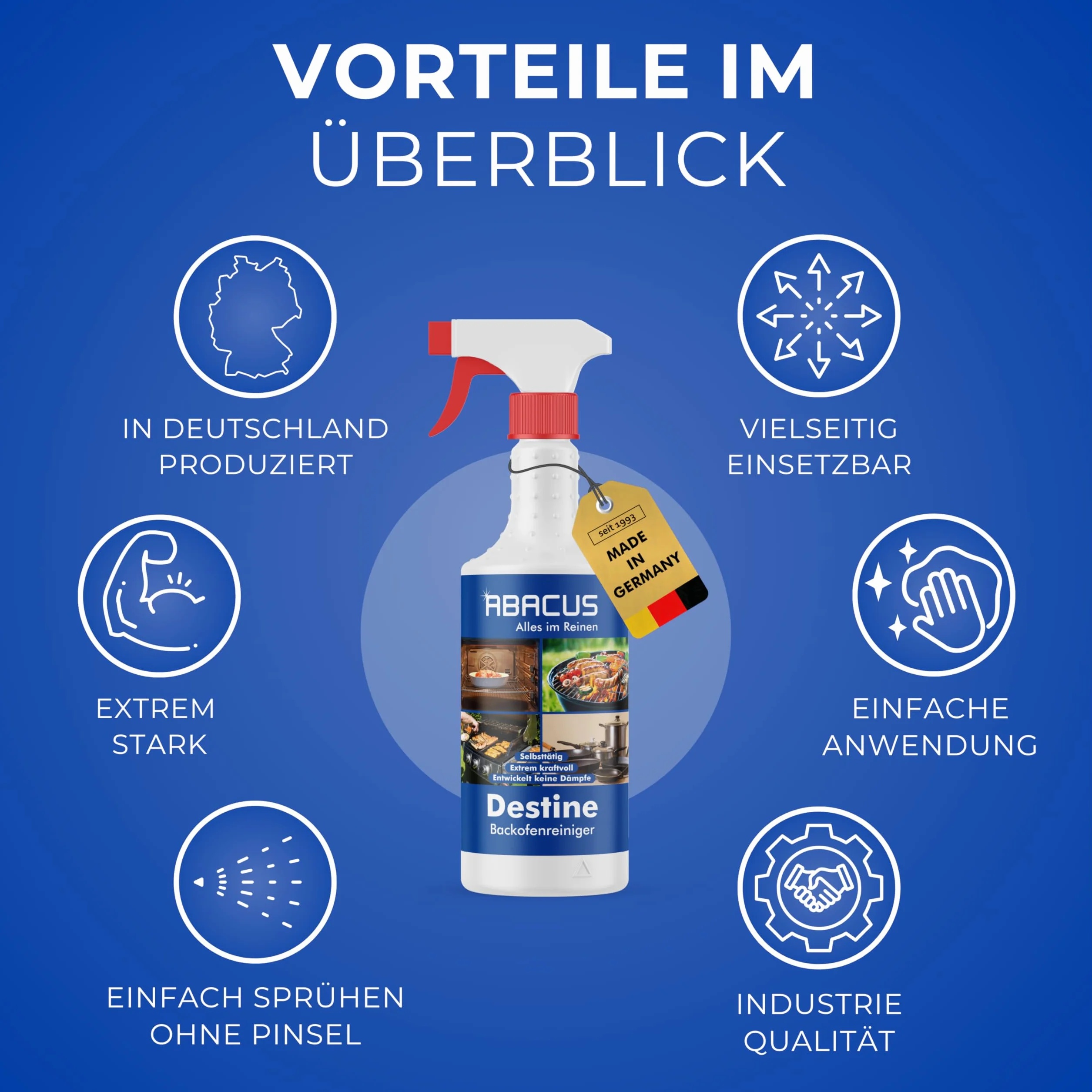 ABACUS® Środek do czyszczenia piekarnika i grilla 750 ml gotowy do użycia 4045