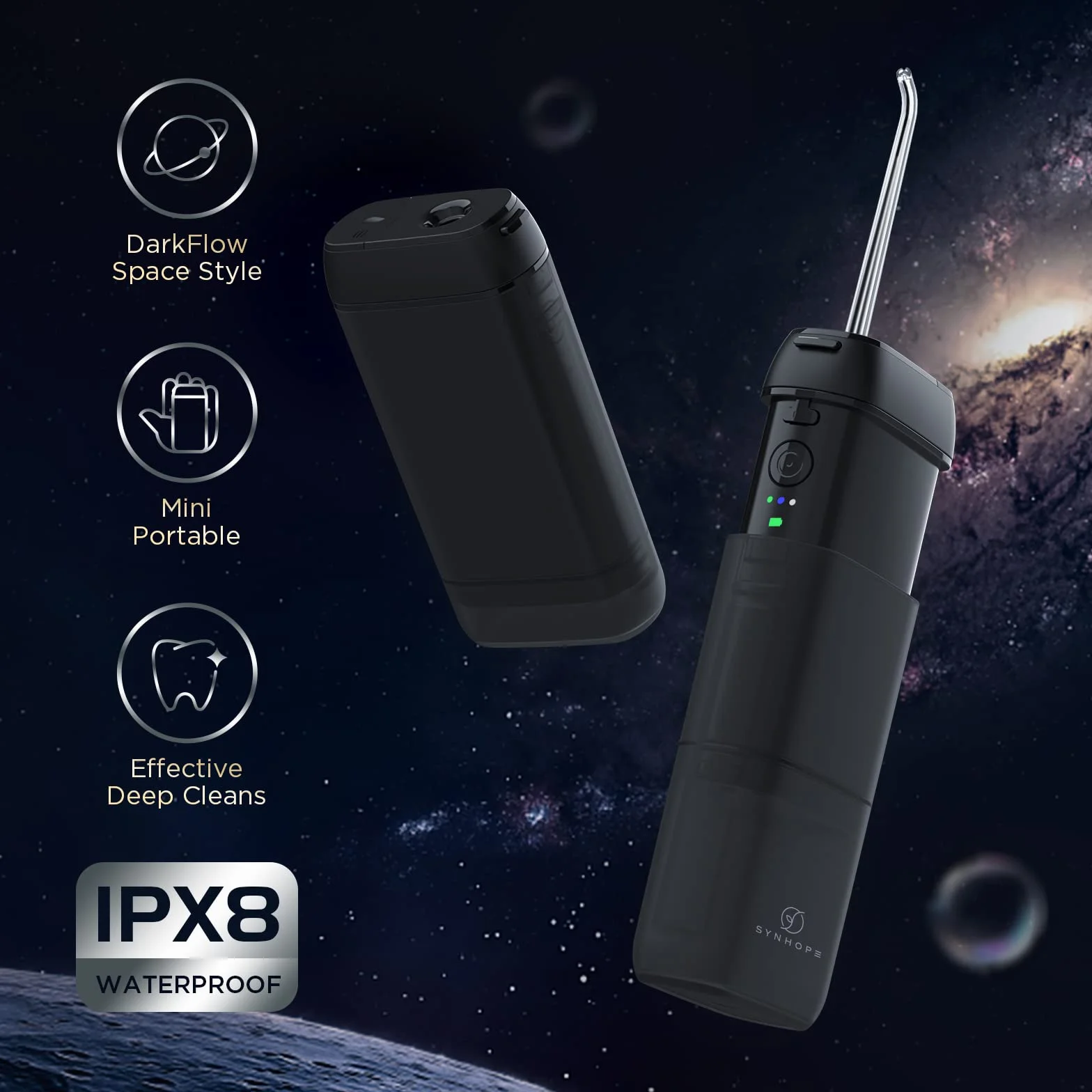 Bezprzewodowy irygator do zębów IPX7 przenośny mini z teleskopowym zbiornikiem