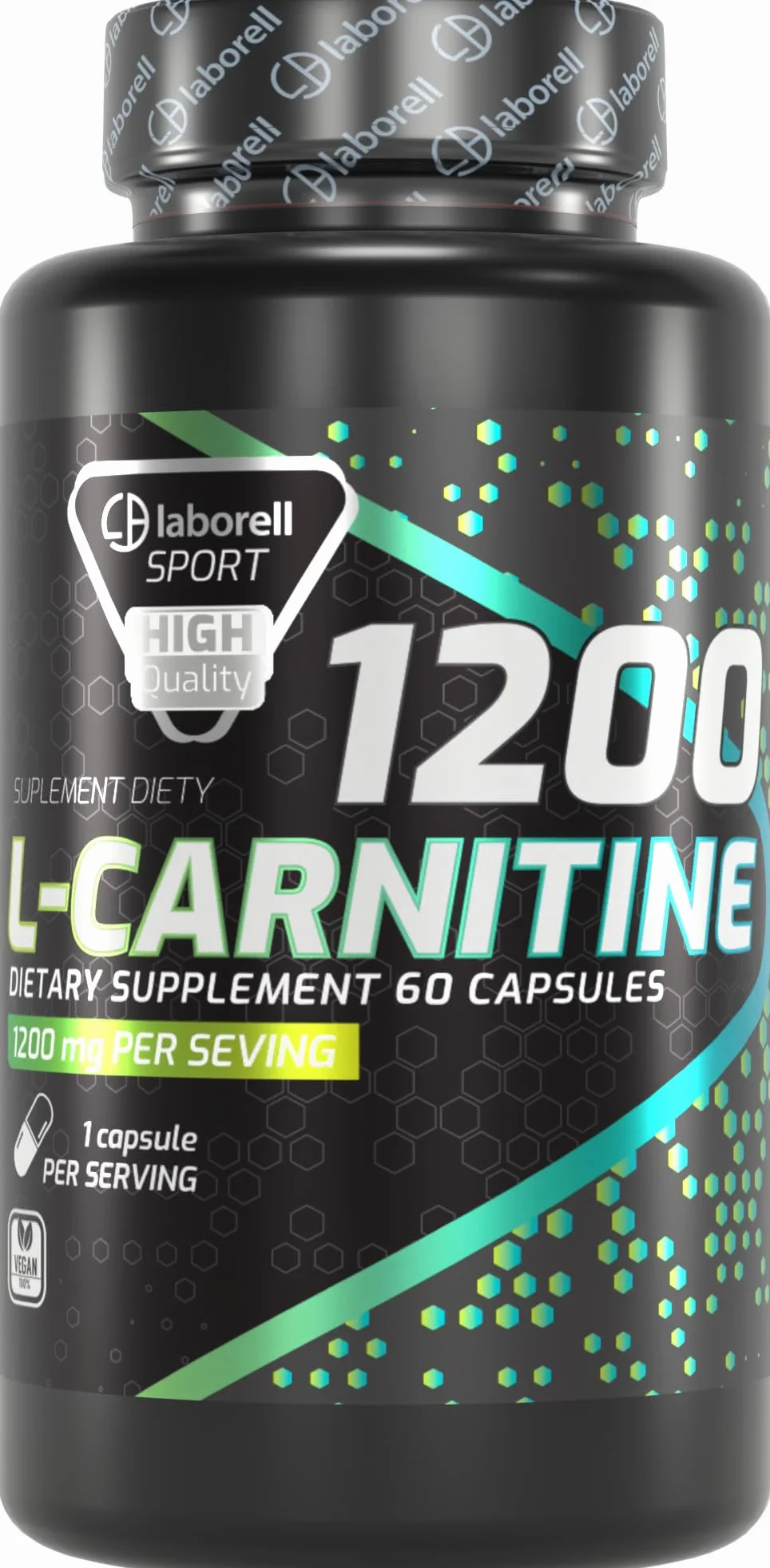 L-Carnitine mega 1200mg - 60 kapsułek Laborell