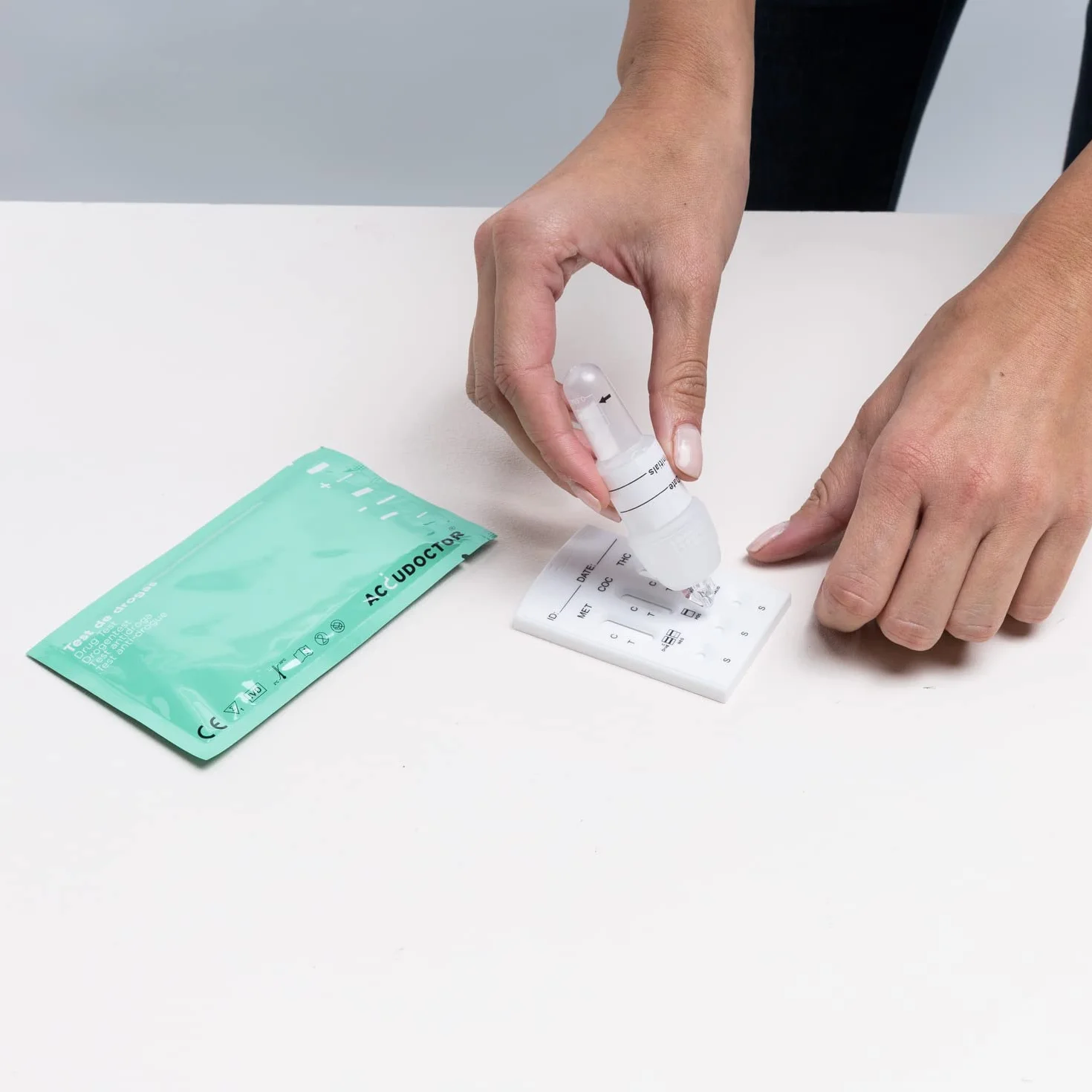 3x Test wielonarkotykowy Accudoctor 6 narkotyków w ślinie Test na THC Cannabis Kokaina Metamfetamina testy wielonarkotykowe testy na ślinę na narkotyki test na obecność narkotyków drug test testów
