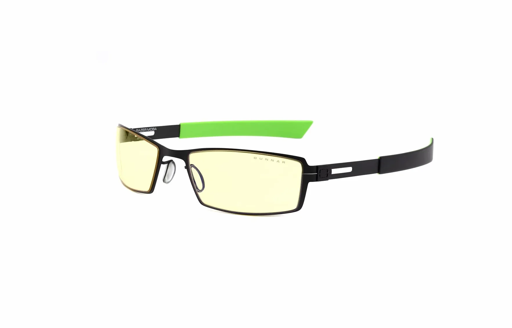 GUNNAR Okulary z Filtrem Światła Niebieskiego Razer FPS Mini Onyx Acid Frame Amber Tint 65% Ochrona Gaming Glasses