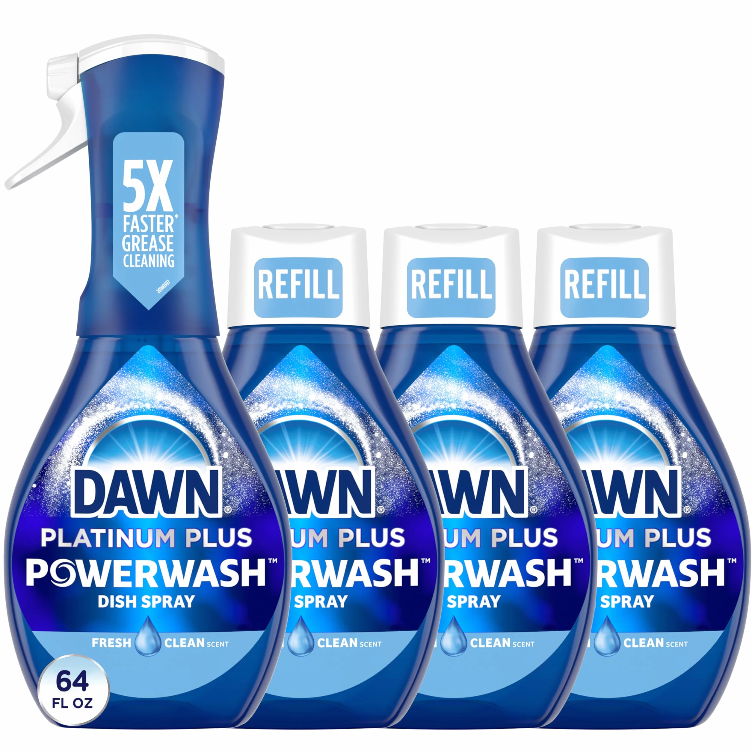 Dawn Platinum Powerwash spray do naczyń, zestaw 4 sztuk (16 ml + 3x 16 Fl Oz)