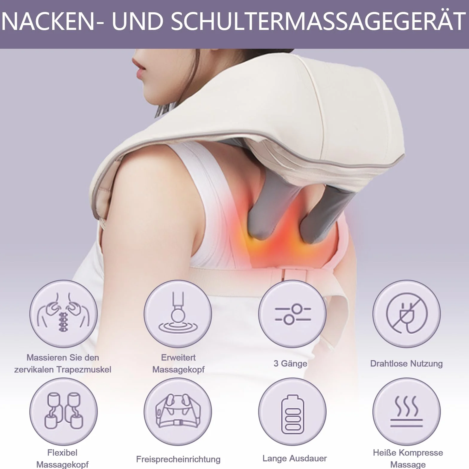 Masażer Shiatsu 6D do ramion i karku, głębokie ugniatanie tkanek, elektryczny do pleców i nóg