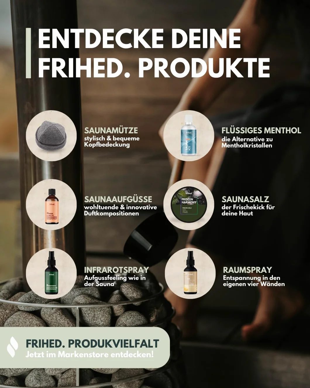 frihed.® Napar do sauny z pomarańczą krwistą z aplikacją do medytacji - wysoce skoncentrowane olejki pomarańczowe - rewitalizujące - długotrwały zapach - wyprodukowane w Lüneburgu