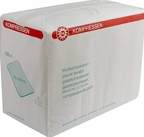 Noba Kompres 100 sztuk 12-krotny 10 x 20 cm