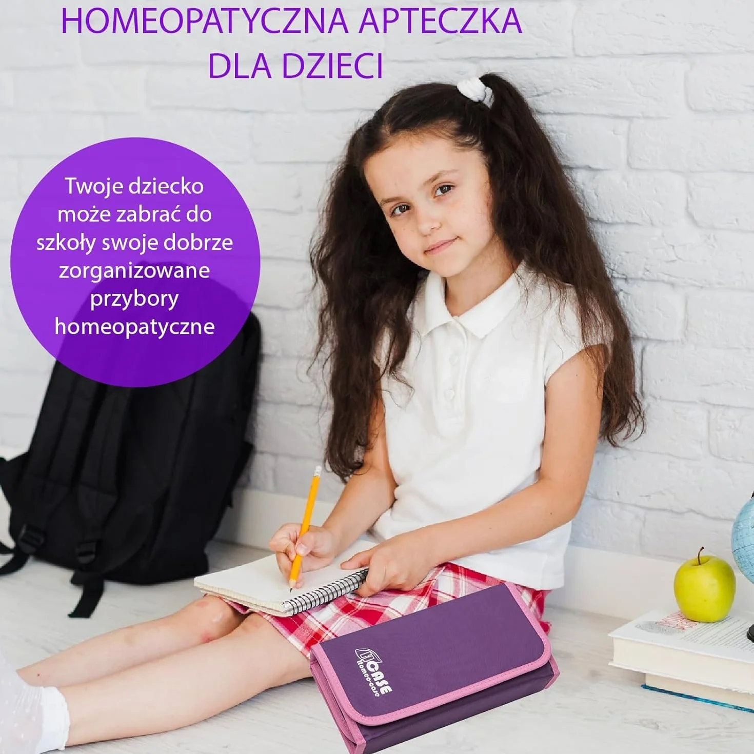 HOMEO-Case | Etui Homeopatyczne z 40 Przestrzeniami na Fiolki Boiron o Pojemności 4 Grama | Nie Zawiera Fiolków | śliwkowy