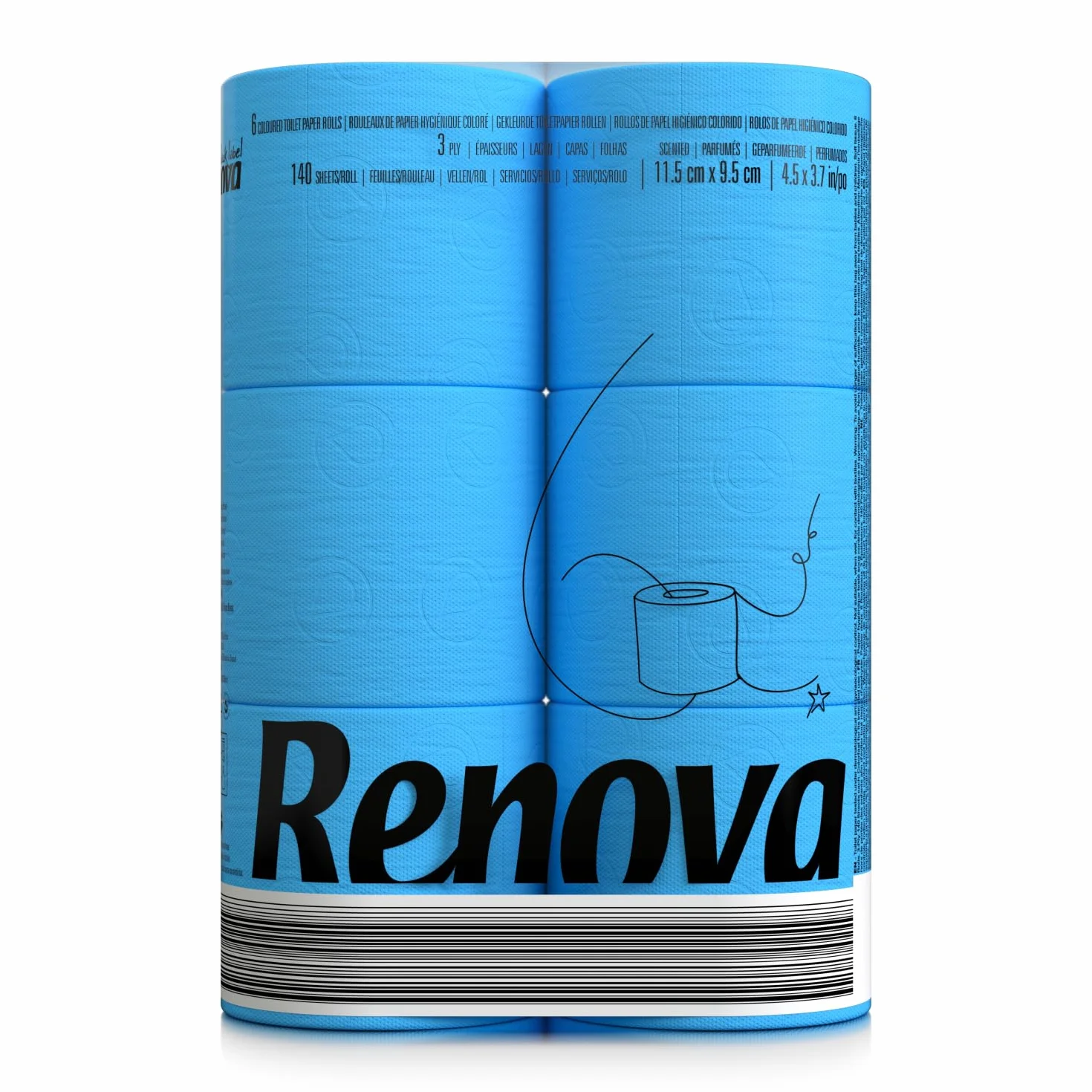 Renova Blue Toilet Paper 6 rolek