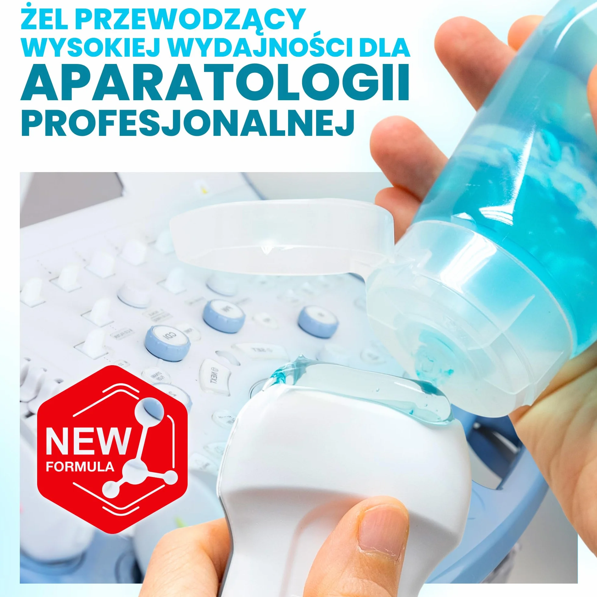 Oto idealny Gel Przewodnik do Profesjonalnej Aparatologii Kosmetycznej: Radiofrekwencja, Mikroprądy na Twarz, Ultrasonoterapia, Elektrody, Kawitacja, Depilacja IPL, Laser - 500 ml