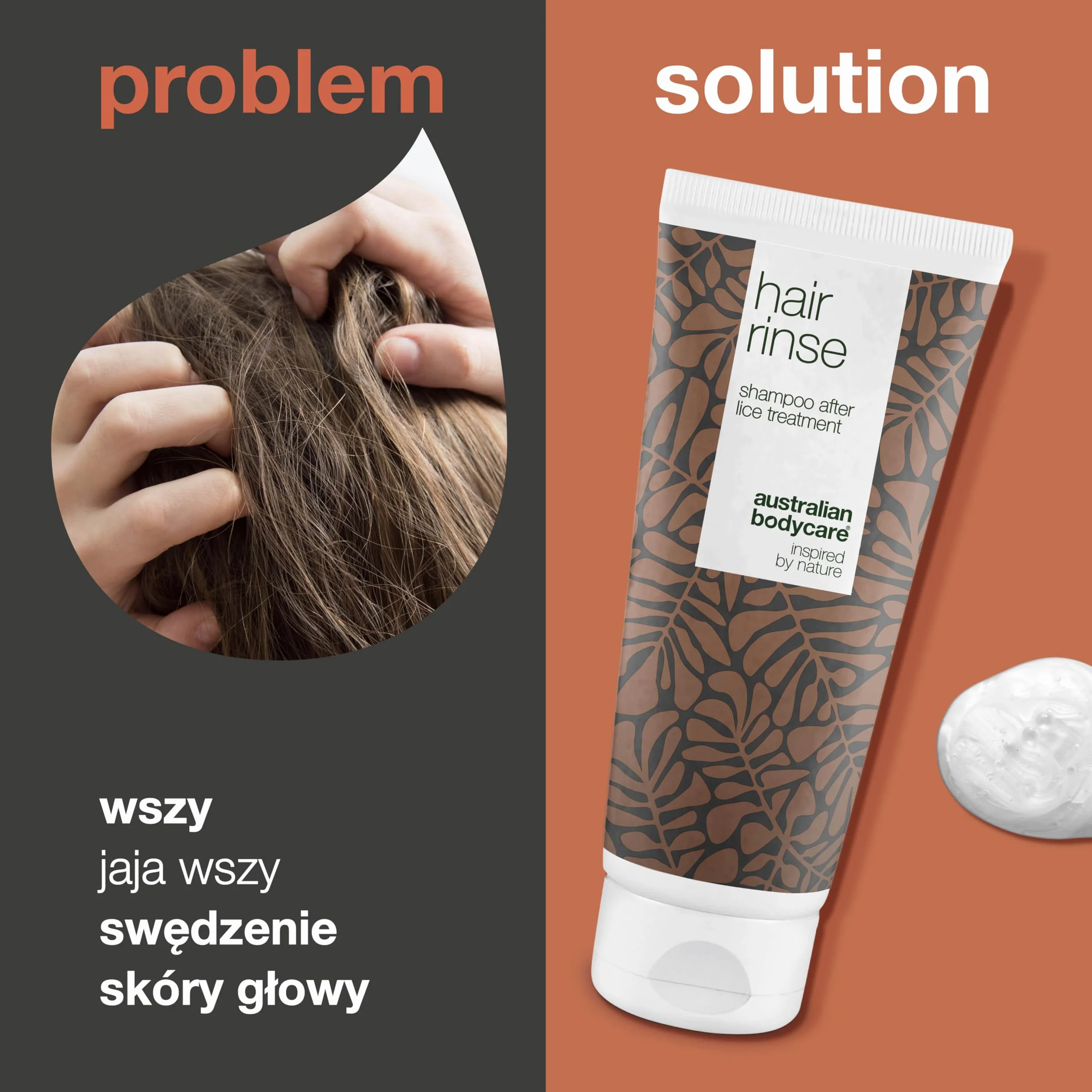 Hair Rinse, 200ml | Szampon do skóry głowy po leczeniu wszawicy | Działa profilaktycznie | Z 100% Olejkiem z Drzewa Herbacianego | Odpowiedni dla dzieci i dorosłych