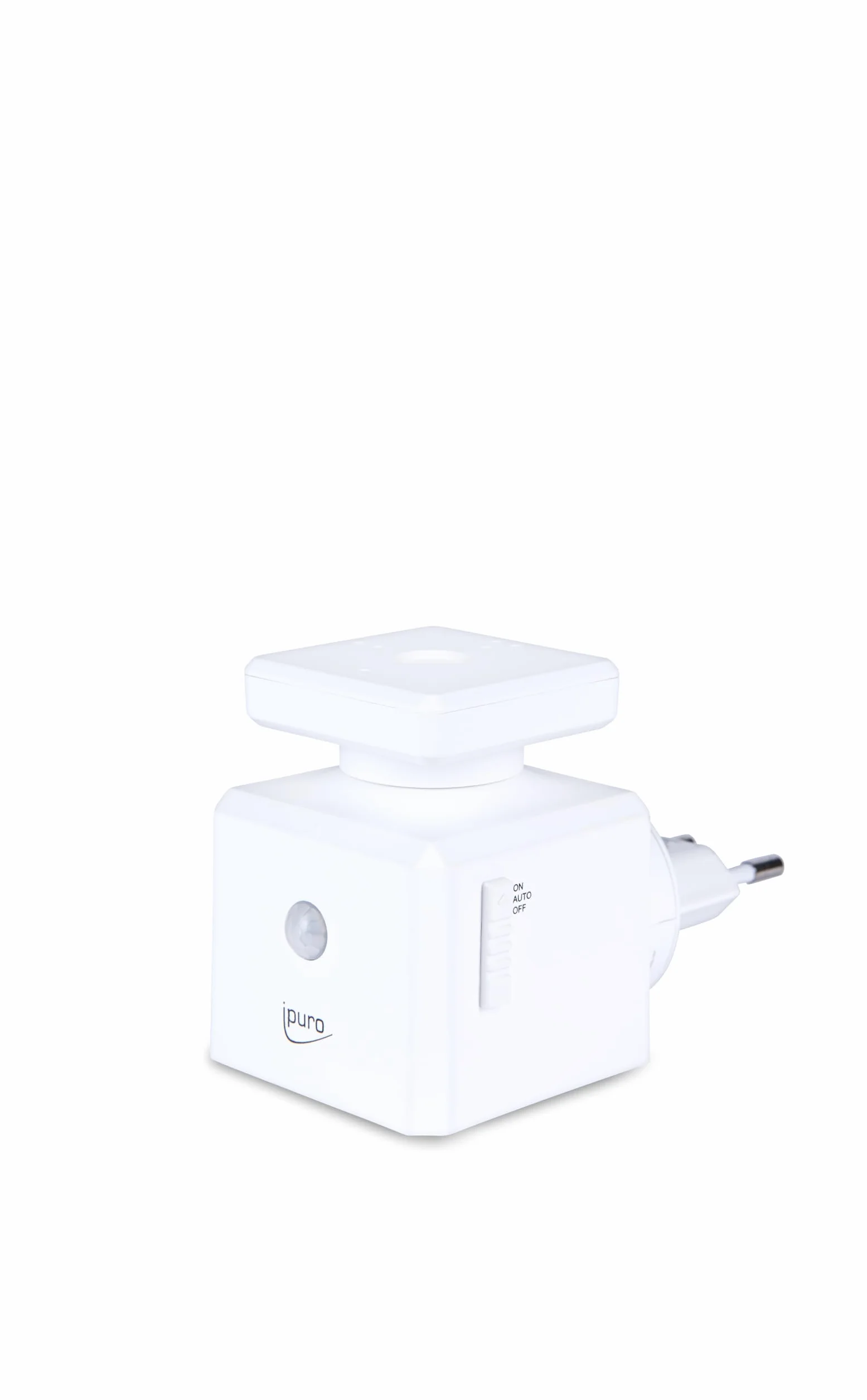 ipuro Electric Scent Plug dyfuzor zapachowy do gniazdka z czujnikiem ruchu i oświetleniem otoczenia 3 poziomy zapachu