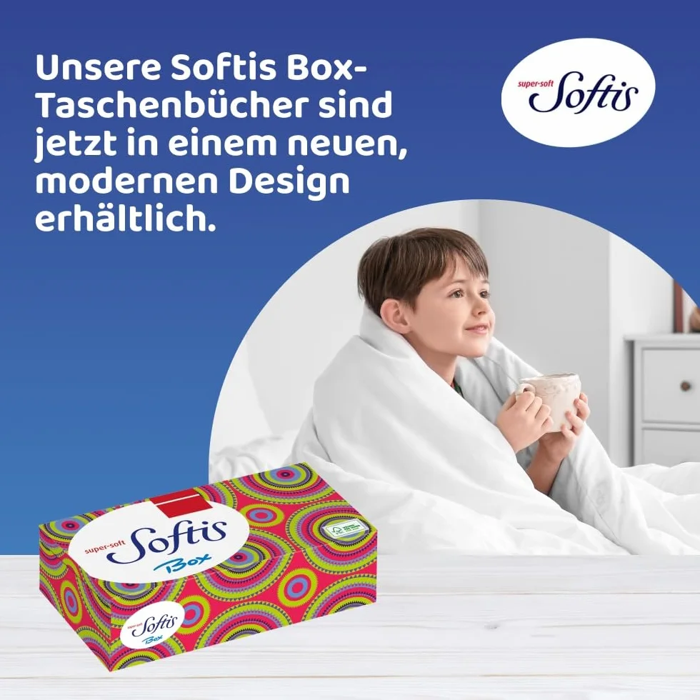 Regina Softis pudełko na chusteczki higieniczne, 4-warstwowe, 10 sztuk (10 x 1 sztuka)