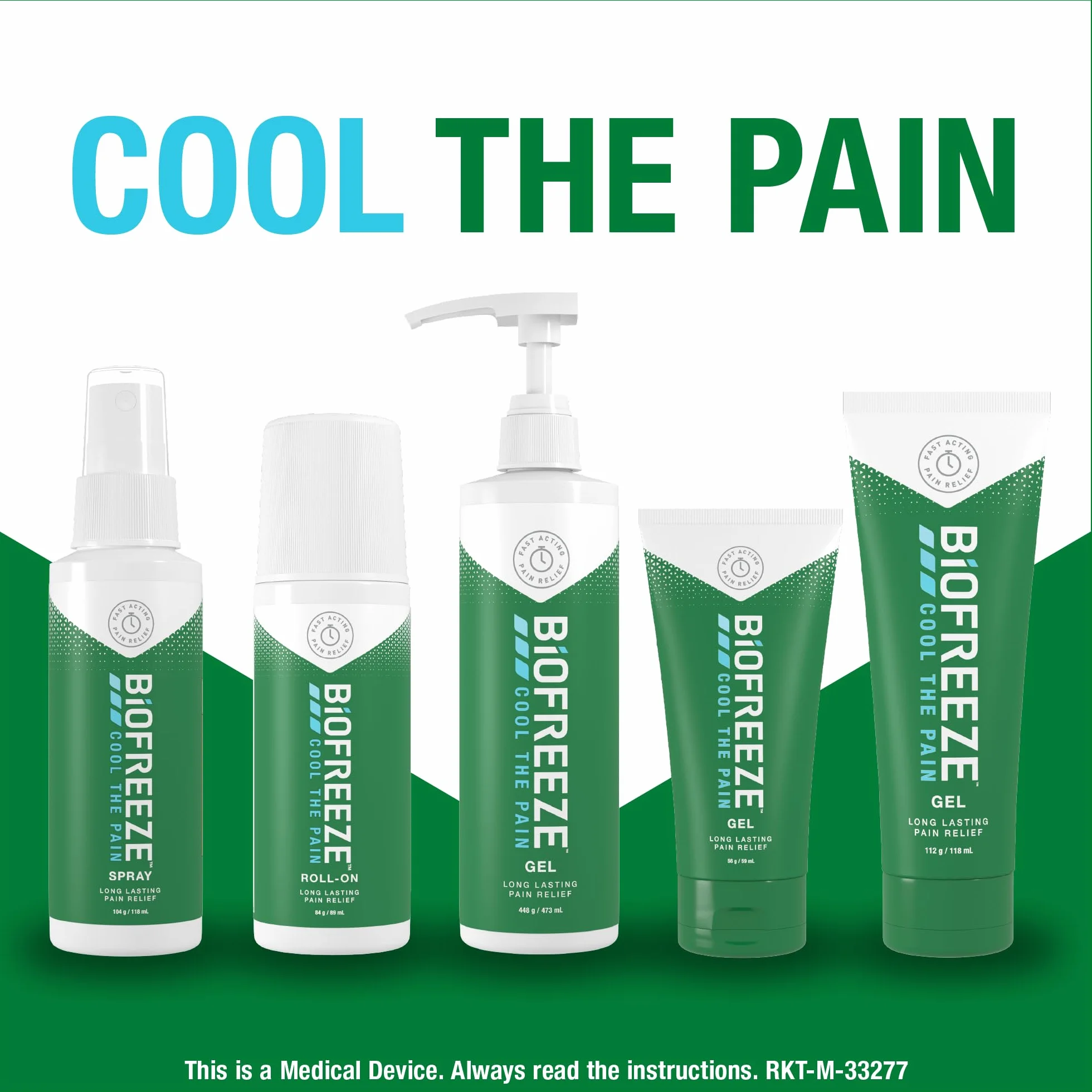 Biofreeze Żel łagodzący ból, 118 ml, formuła chłodząca na bóle mięśni, stawów, bóle pleców, szybko działający i długotrwały dla mięśni, kości i stawów
