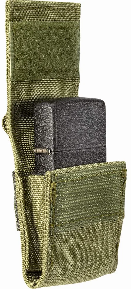 Zippo OD Green Tactical Pouch and Black Crackle Windproof Lighter Gift Set