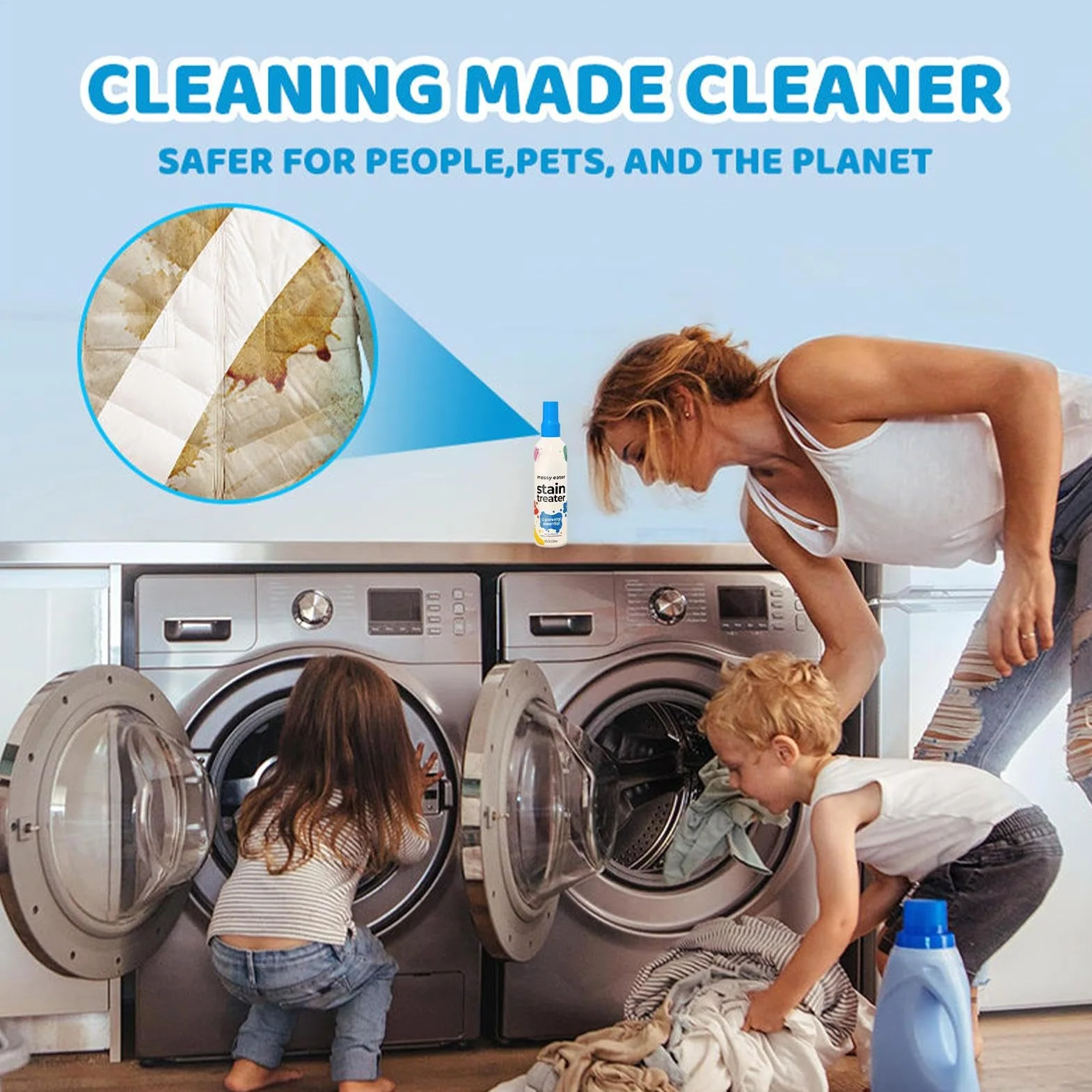 Stain Treater Spray – 120 ml ?rodek do usuwania plama z ubra? dla niemowl?t i noworodków, szybki i skuteczny sposób usuwania uporczywych plama