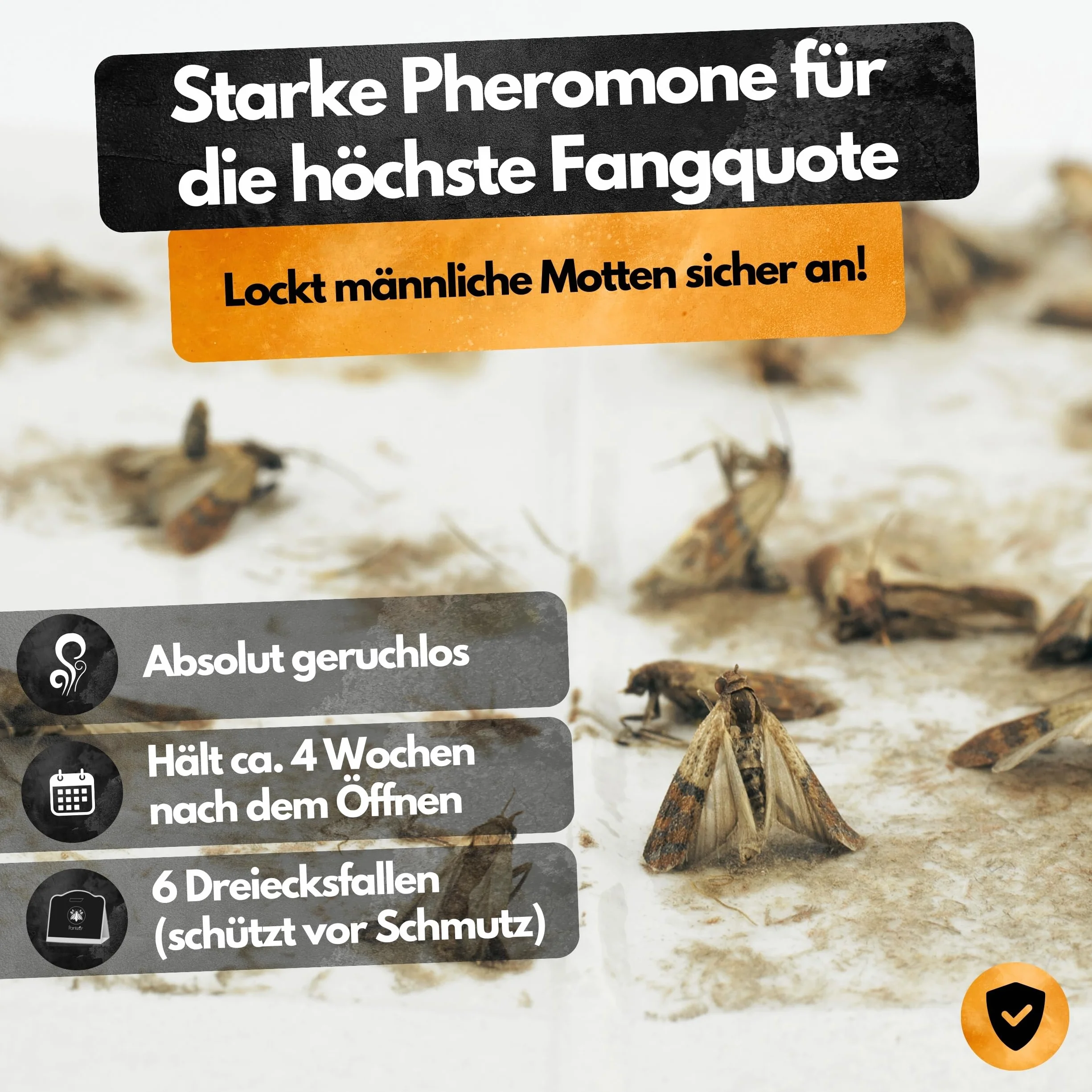 Pułapka na mole spożywcze 6 sztuk feromonowa 2 w 1