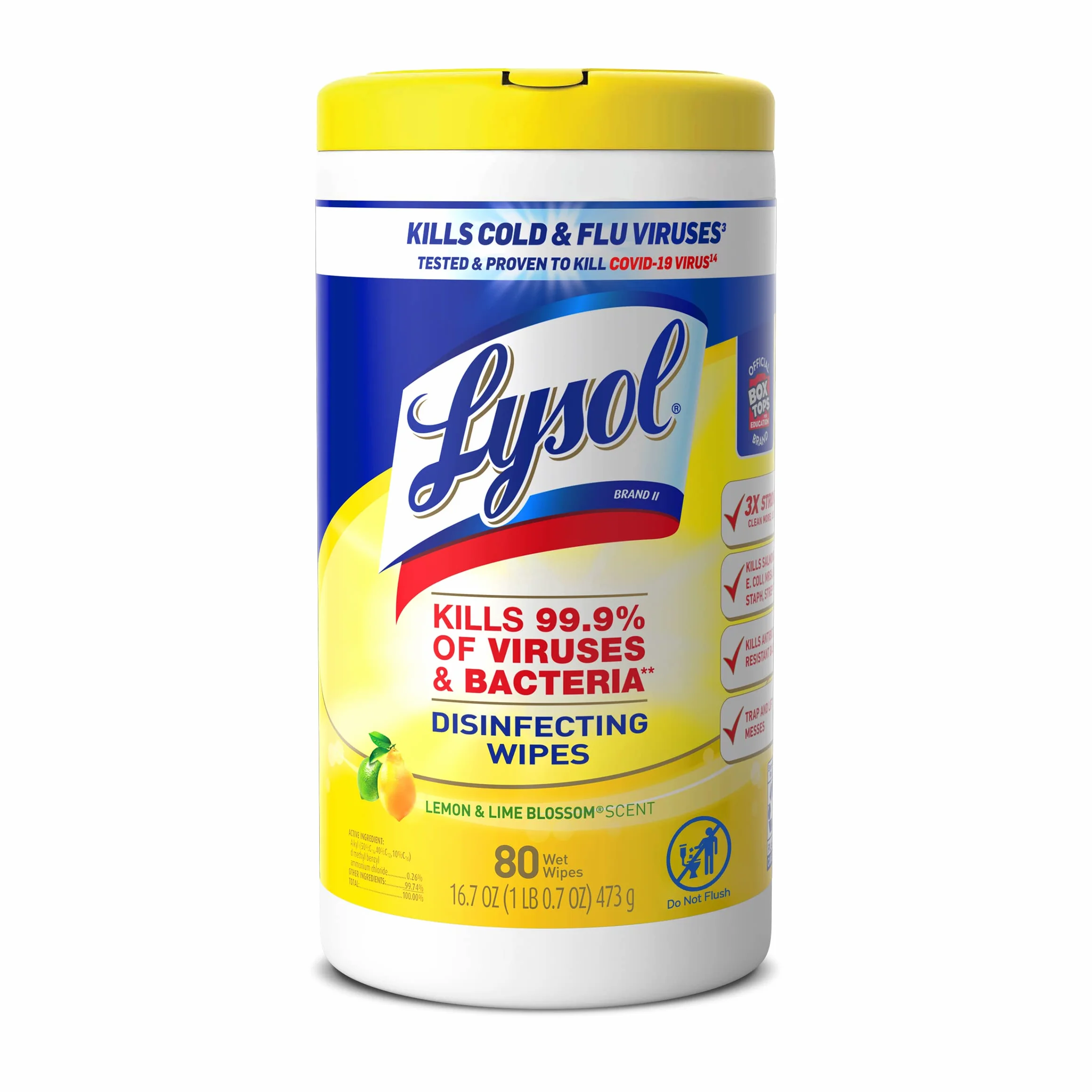 Lysol Disinfecting Wipes Lemon & Lime Blossom 80ct