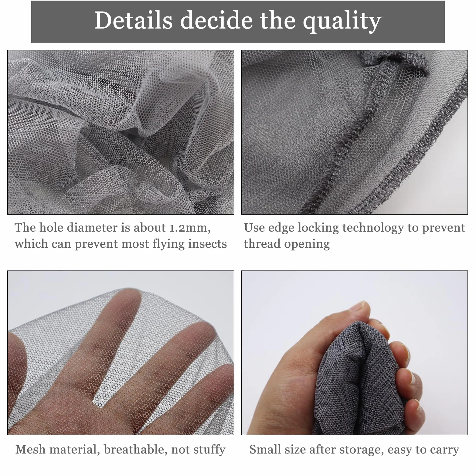 Moskitiera na głowę, 2 sztuki, z torbą do przenoszenia, siatka na głowę, siatka na głowę, moskitiera, kapelusz do wędkowania, ochrona przed pszczołami, ochrona przed komarami, dżungla