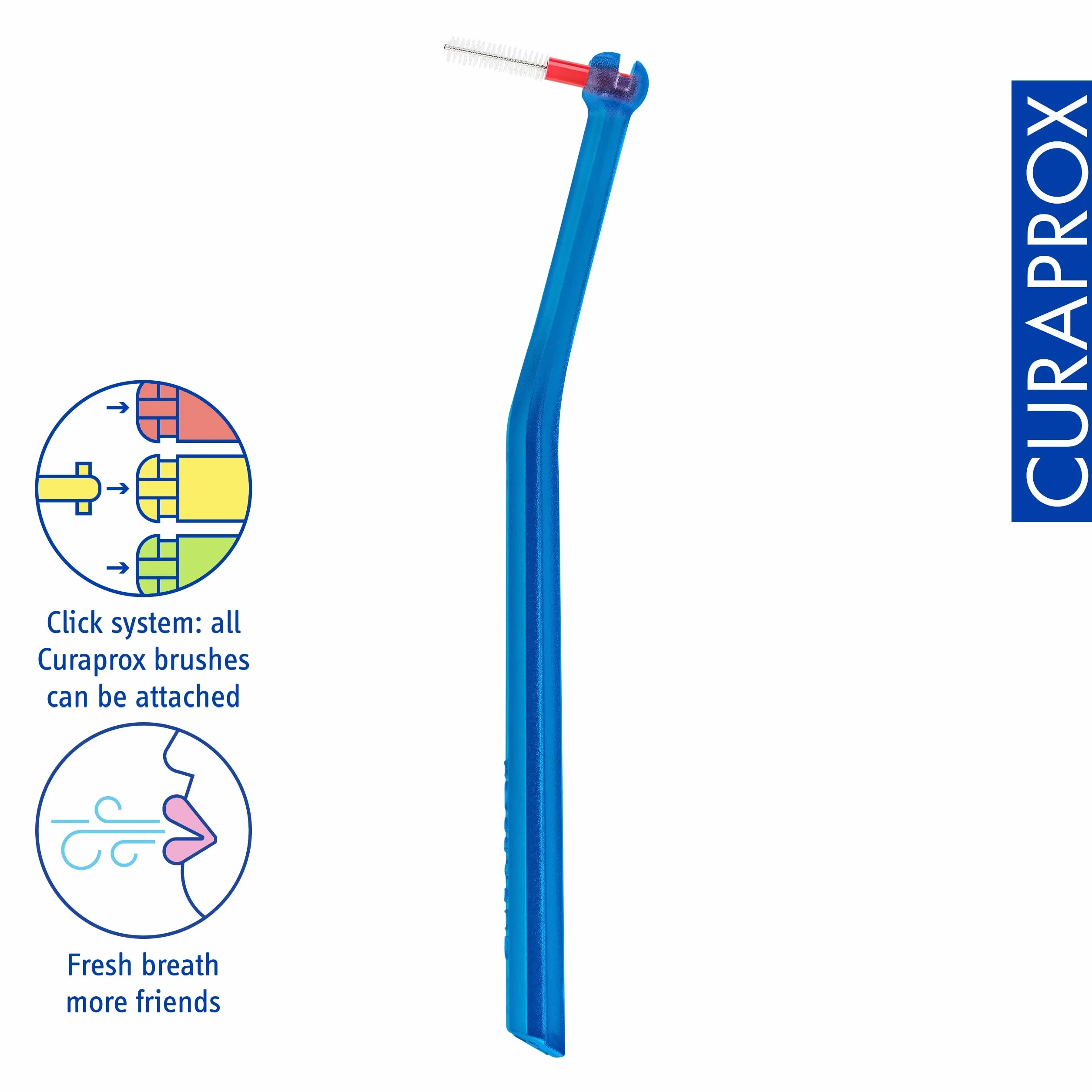 Curaprox Zestaw Szczotek międzyzębowych CPS 459 Prime Pocket Kit-do skutecznego czyszczenia wąskich przestrzeni/zawiera uchwyt i 5 rozmiarów szczotek/Made in Switzerland
