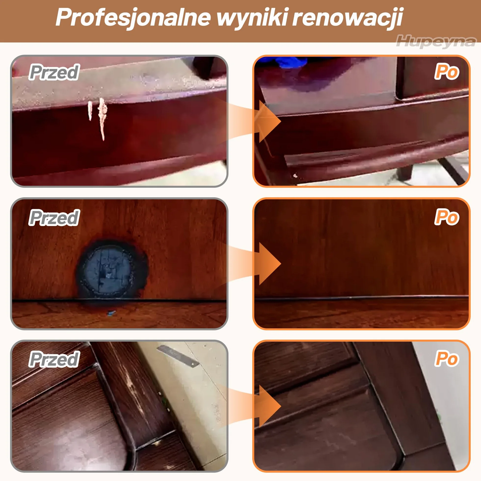 Zestaw do naprawy drewna, wypełniacz do mebli, szpachlówka do drewna i wosk pszczeli - naprawa plam, zadrapań, pęknięć, dziur, przebarwień w drewnianych szafkach, podłogach z twardego drewna