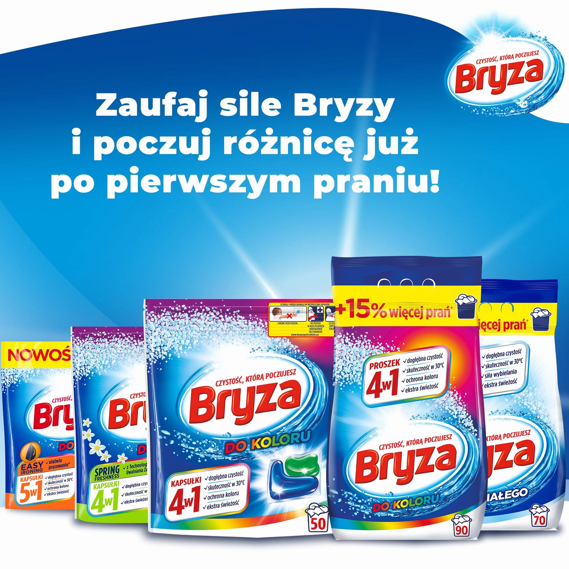 Bryza Kapsułki do Prania 50 Sztuk