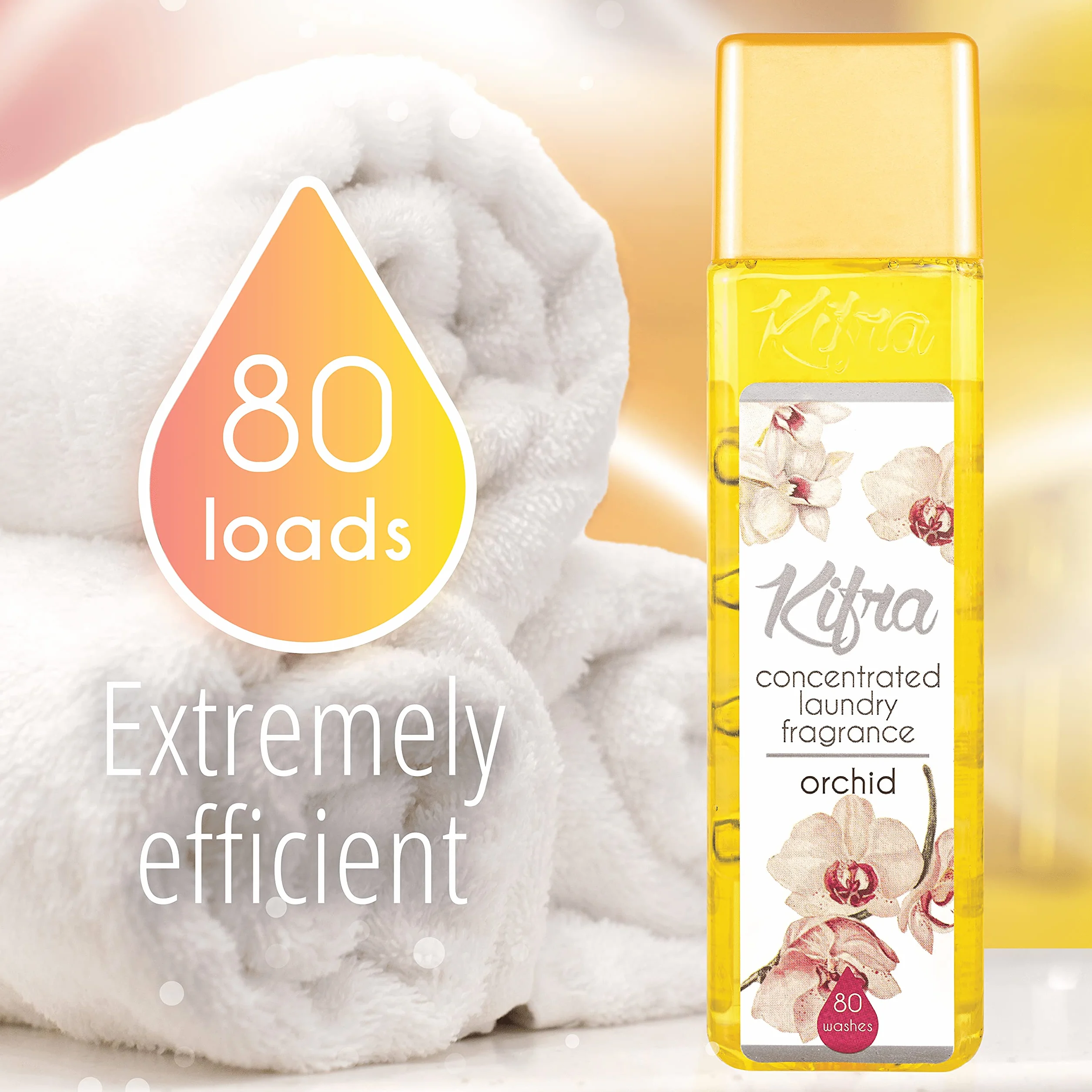 Kifra Orchid skoncentrowane perfumy do prania, 200 ml, 80 cykli prania, długotrwały zapach prania