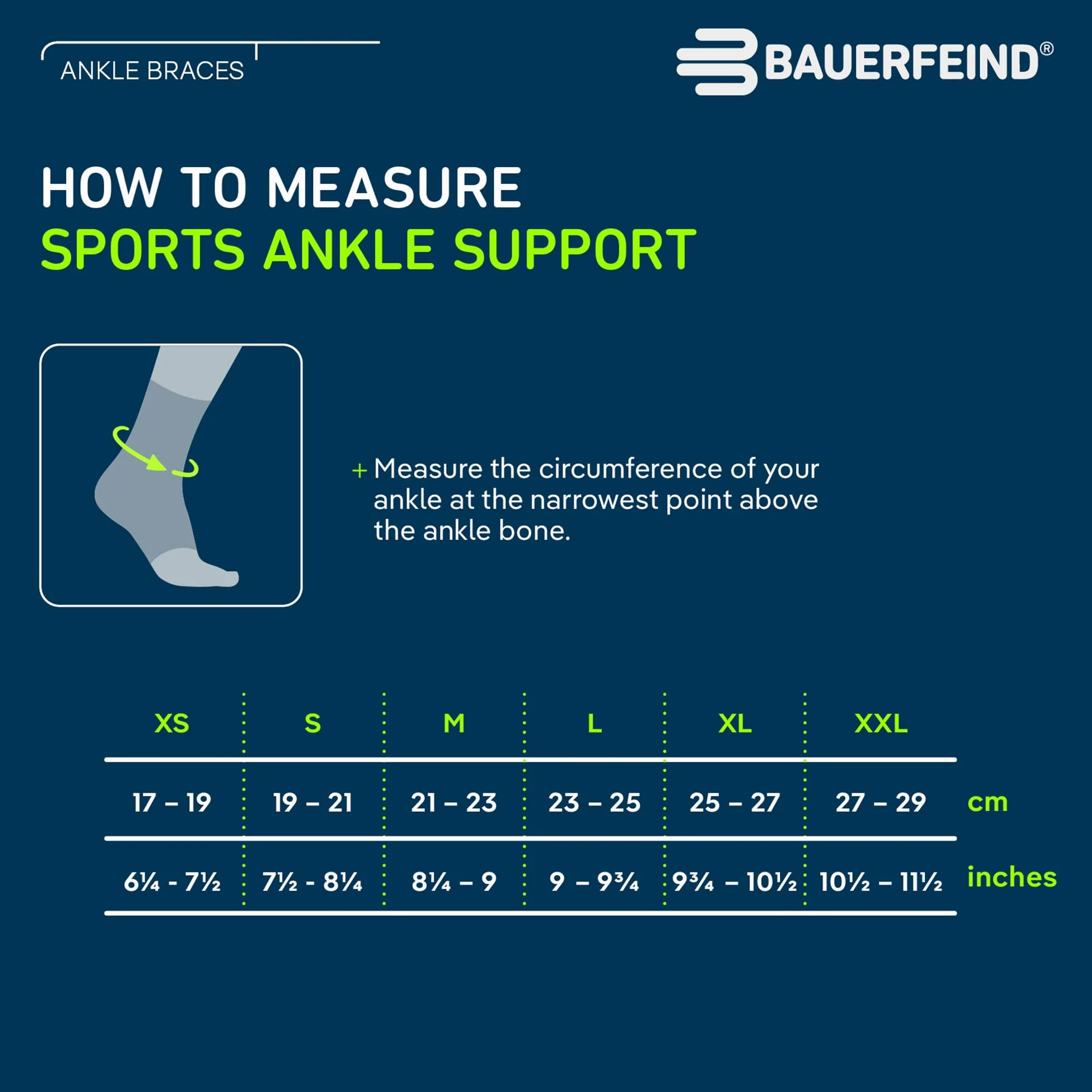 Bauerfeind "Ankle Support" Sportowy stabilizator na kostkę, Unisex