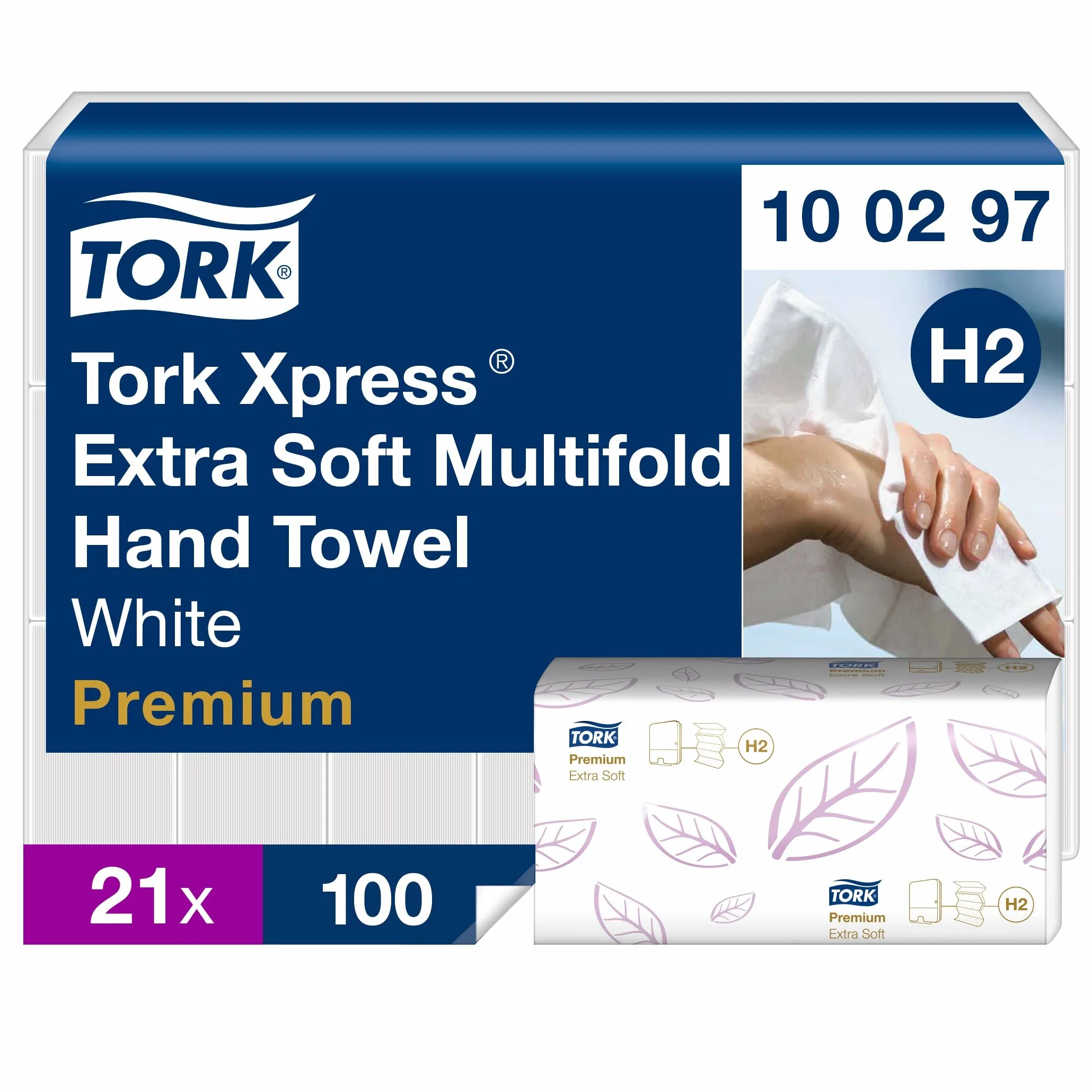 Tork Xpress ekstramiękki ręcznik Multifold 4-panelowy biały H2 21 x 100 listków