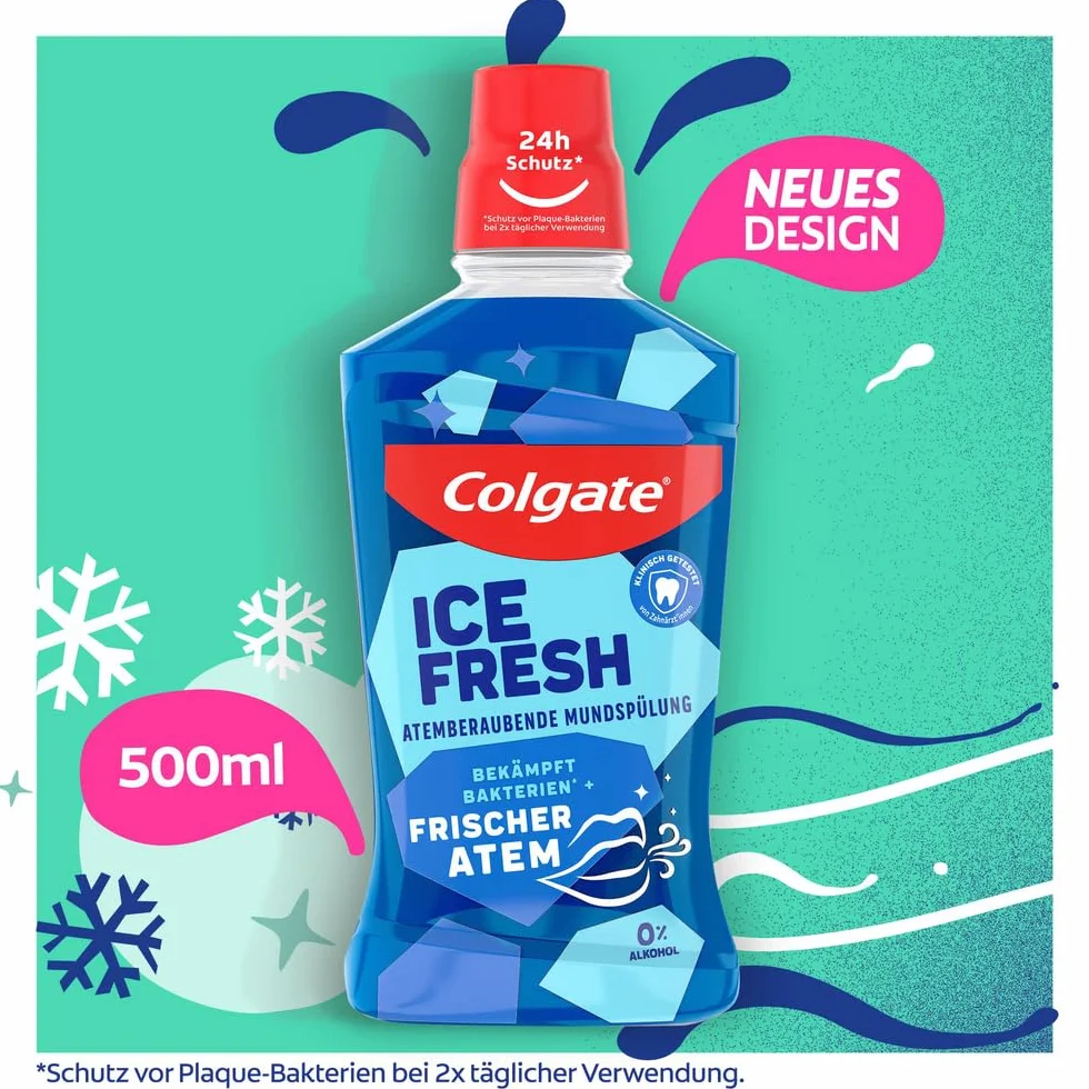 Colgate zestaw 6 butelek płukania jamy ustnej 500 ml świeżość