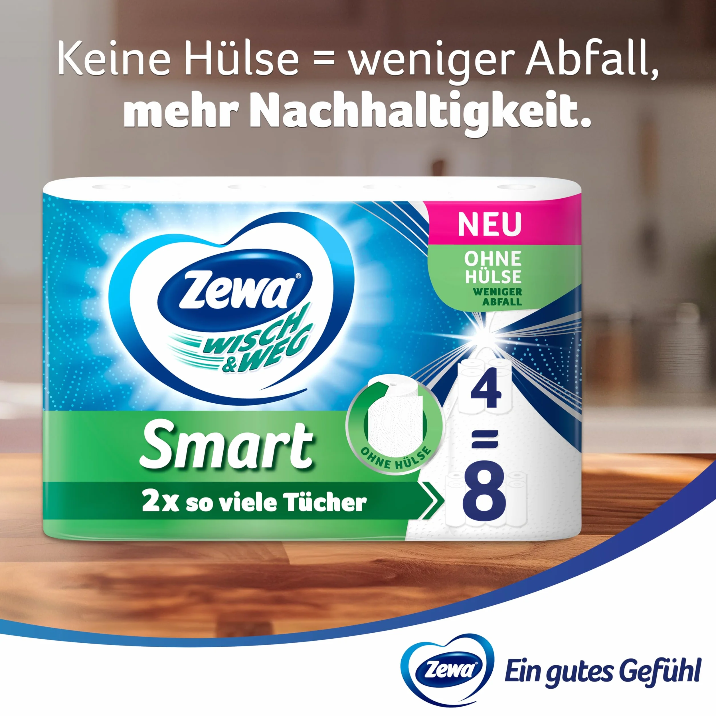 Zewa Wisch&Weg chusteczki domowe Smart 3x4x90 arkuszy