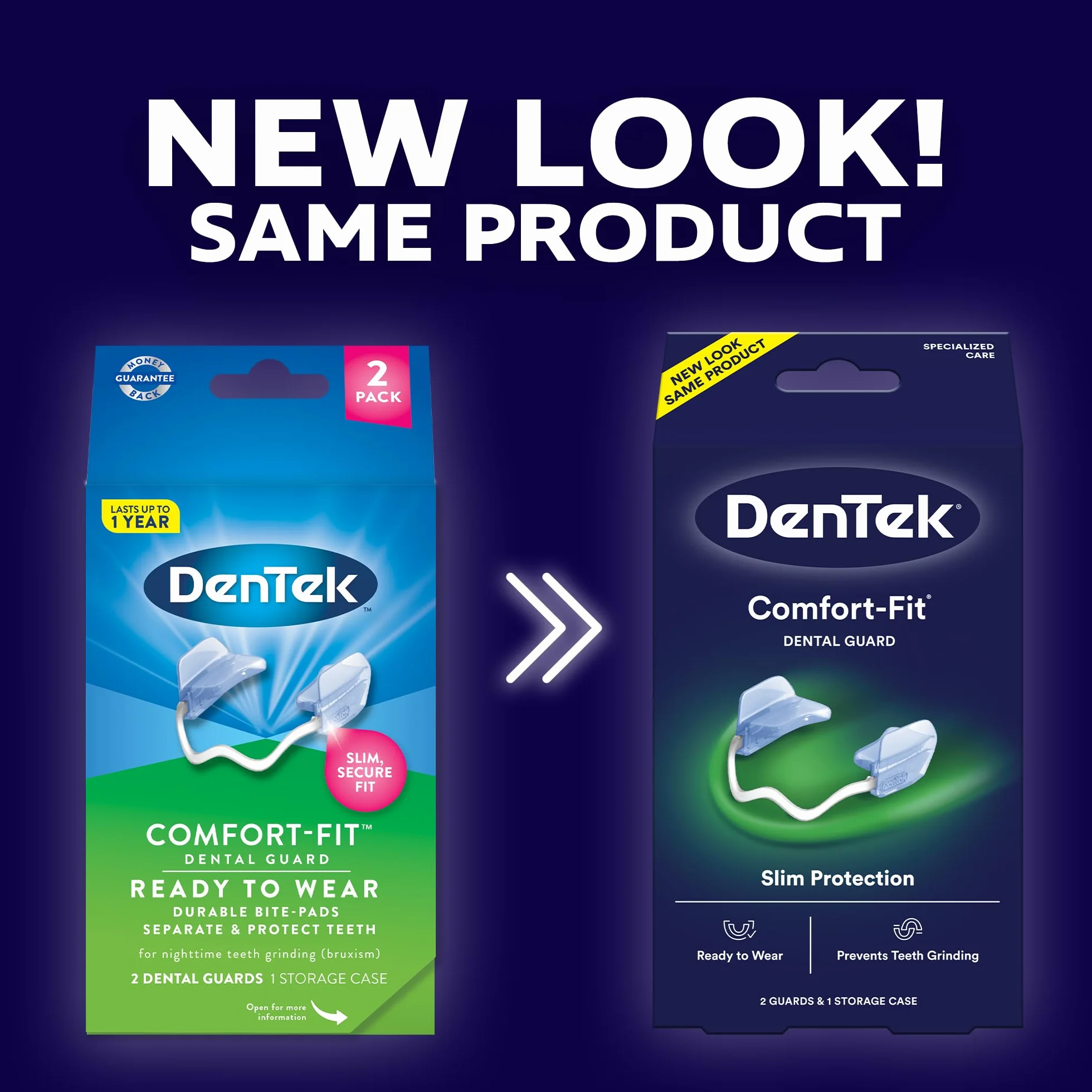 DenTek Comfort-Fit zestaw ochraniaczy dentystycznych | ochrona nocnego szlifowania zębów