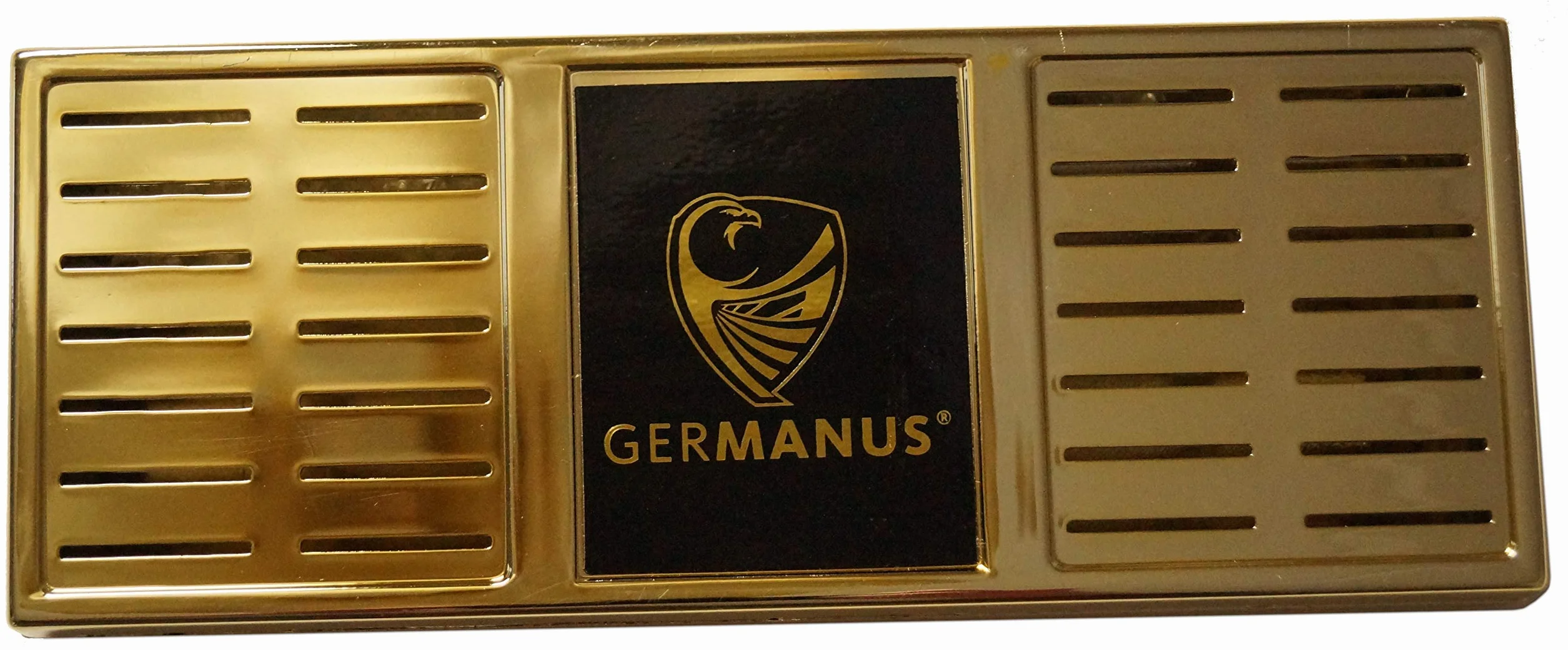 GERMANUS Humidor na 100 cygar w kolorze brązowym z okuciami i szklanym okienkiem