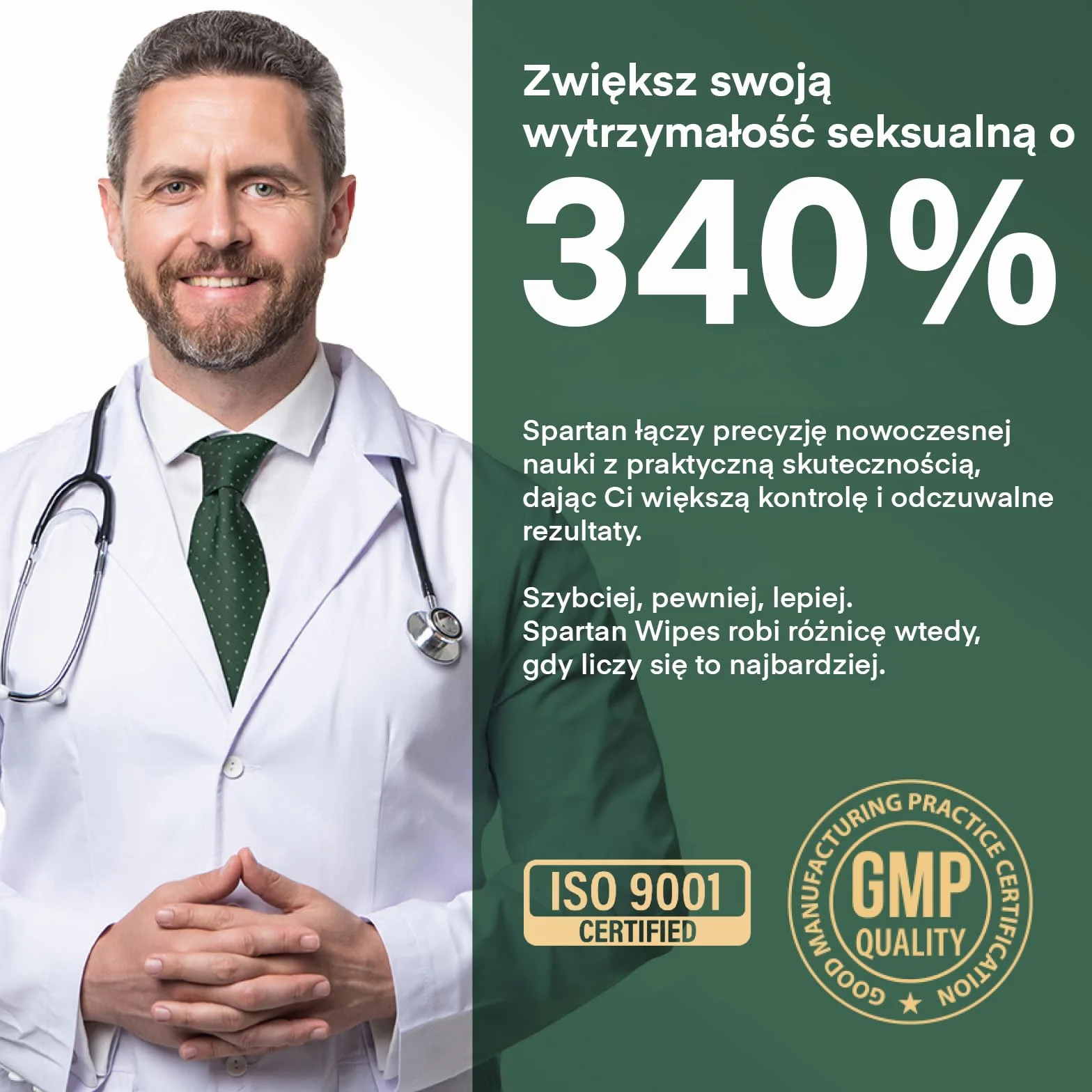 Chusteczki opóźniające dla mężczyzn - Dłuższe wytrzymywanie i większa kontrola - 7 pojedynczo zapakowanych chusteczek - Dla wytrzymałości i wydajności