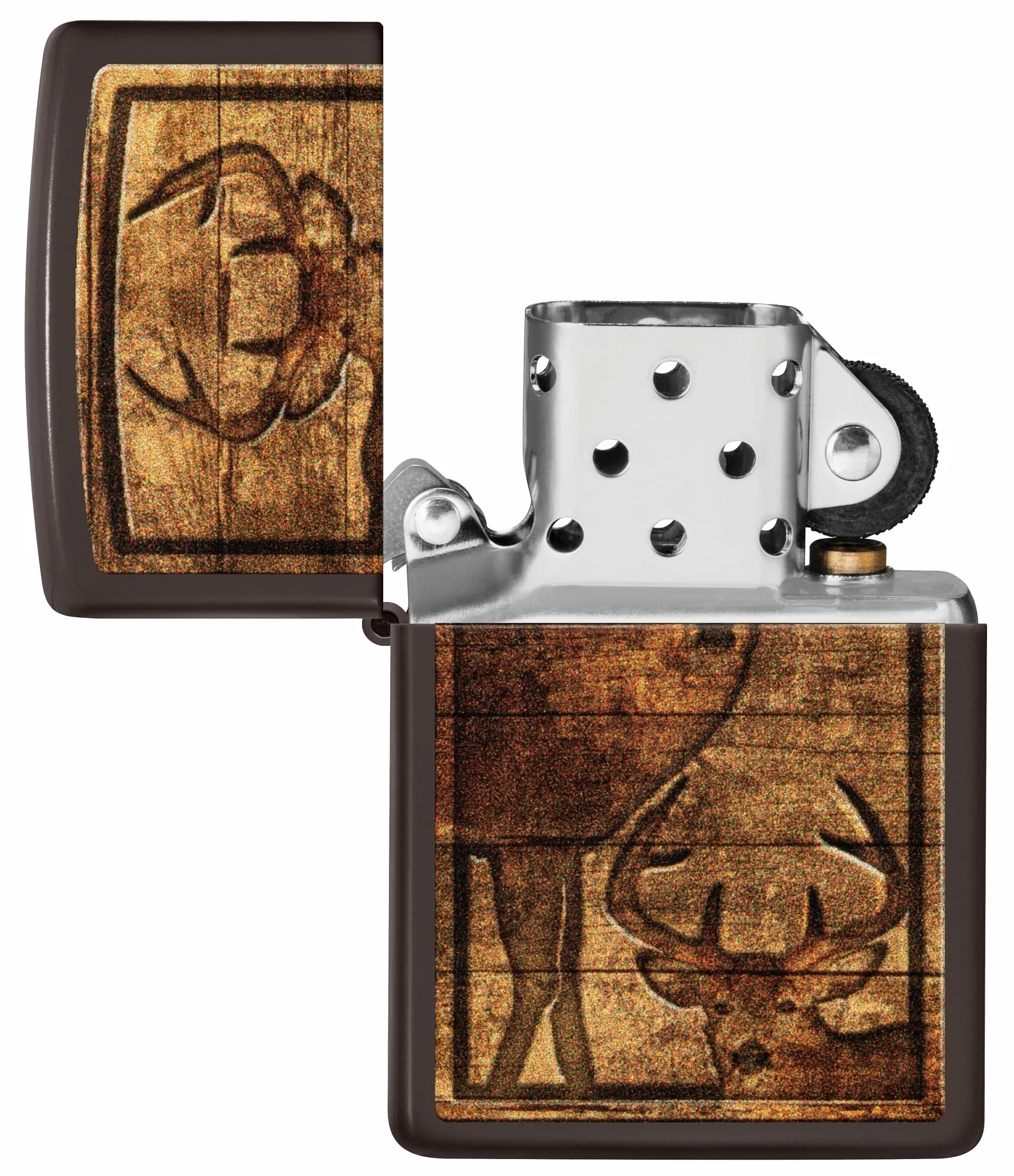 Zippo Zapalniczka Sztormowa Outdoor Wooden Nature Wielokrotnego Użytku Wiatroodporna Brązowy Pudełko na Prezent