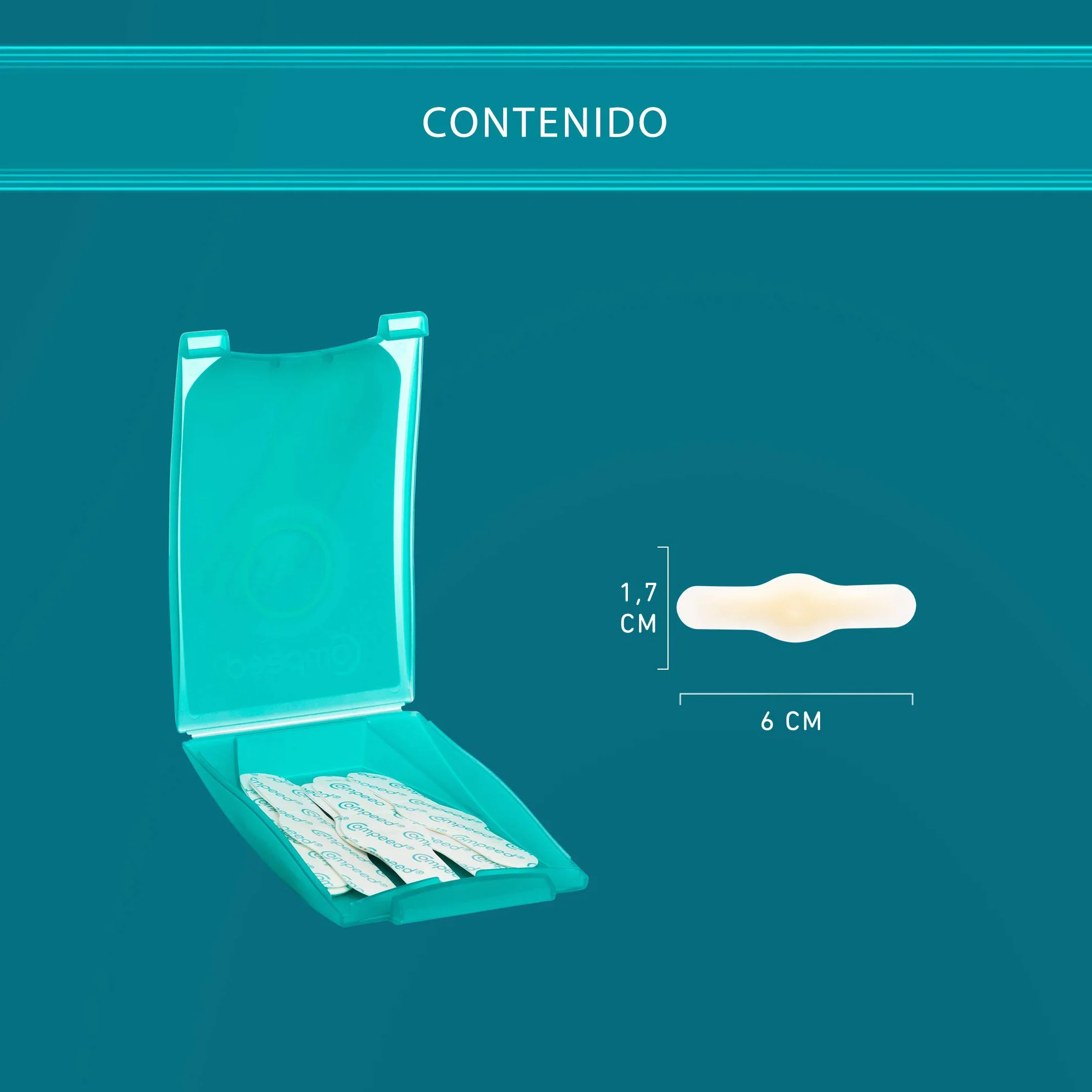 Compeed® Ochrona przed zrogowaceniami – średnie, 10 opatrunków hydrokoloidowych – zabieg na stopy dla naturalnej eliminacji zrogowacenia, rozmiar opatrunku 1,8 x 6 cm