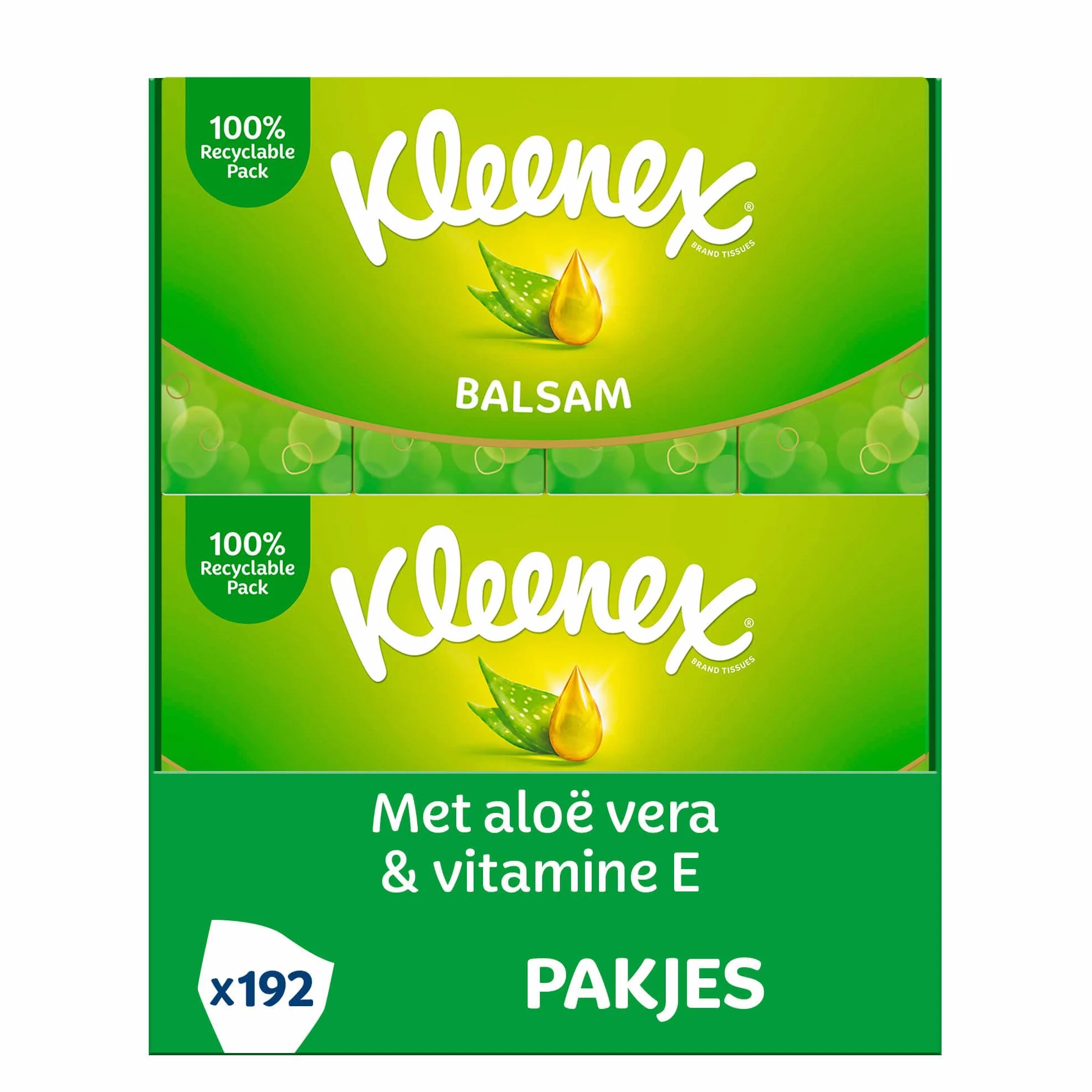 Kleenex Balsam chusteczki higieniczne 4-warstwowe 16 x 12 opakowań po 9 chusteczek opakowanie magazynowe