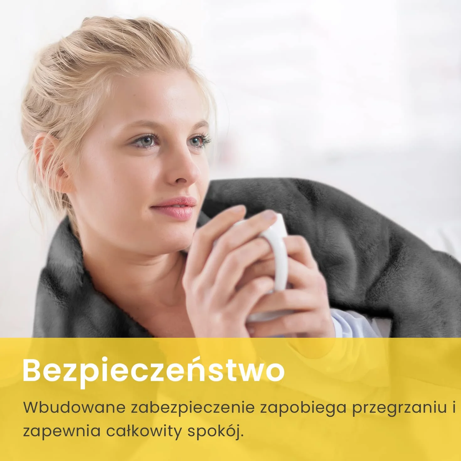CosiHome Koc Elektryczny XXL, Duża Rozgrzewająca Mata Grzewcza z Pilotem, Podkładka pod Prześcieradło, z Wbudowanym Zabezpieczeniem przed Przegrzaniem, 9 Poziomów Temperatury, Szary, 180 x 130 cm