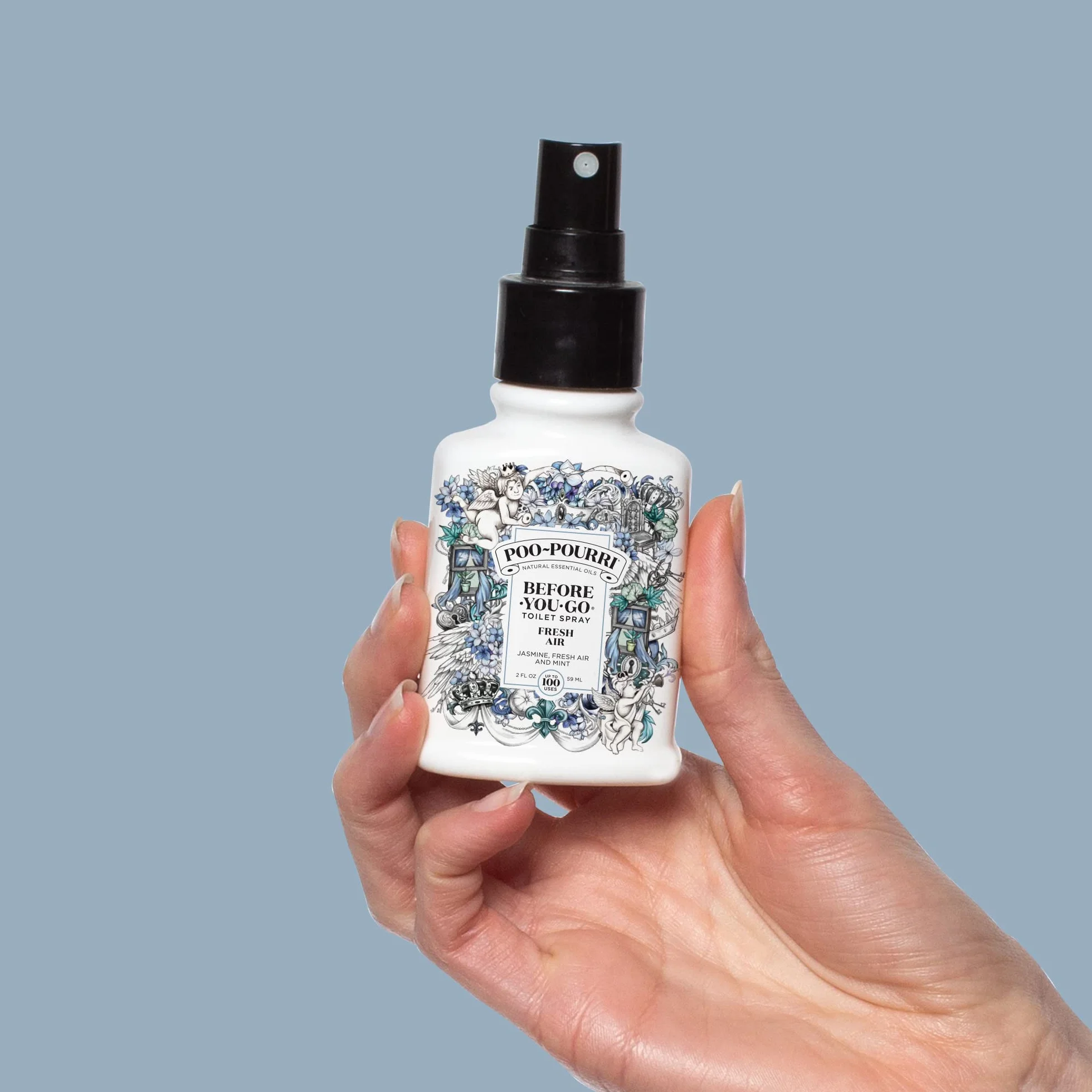 Pourri odświeżacz powietrza do łazienki, Poo-Pourri Before-You-Go Poo-Pourri odświeżacz powietrza, dezodorant do łazienki, zatrzymuje zapachy pod powierzchnią wody, olejek eteryczny na bazie roślin,