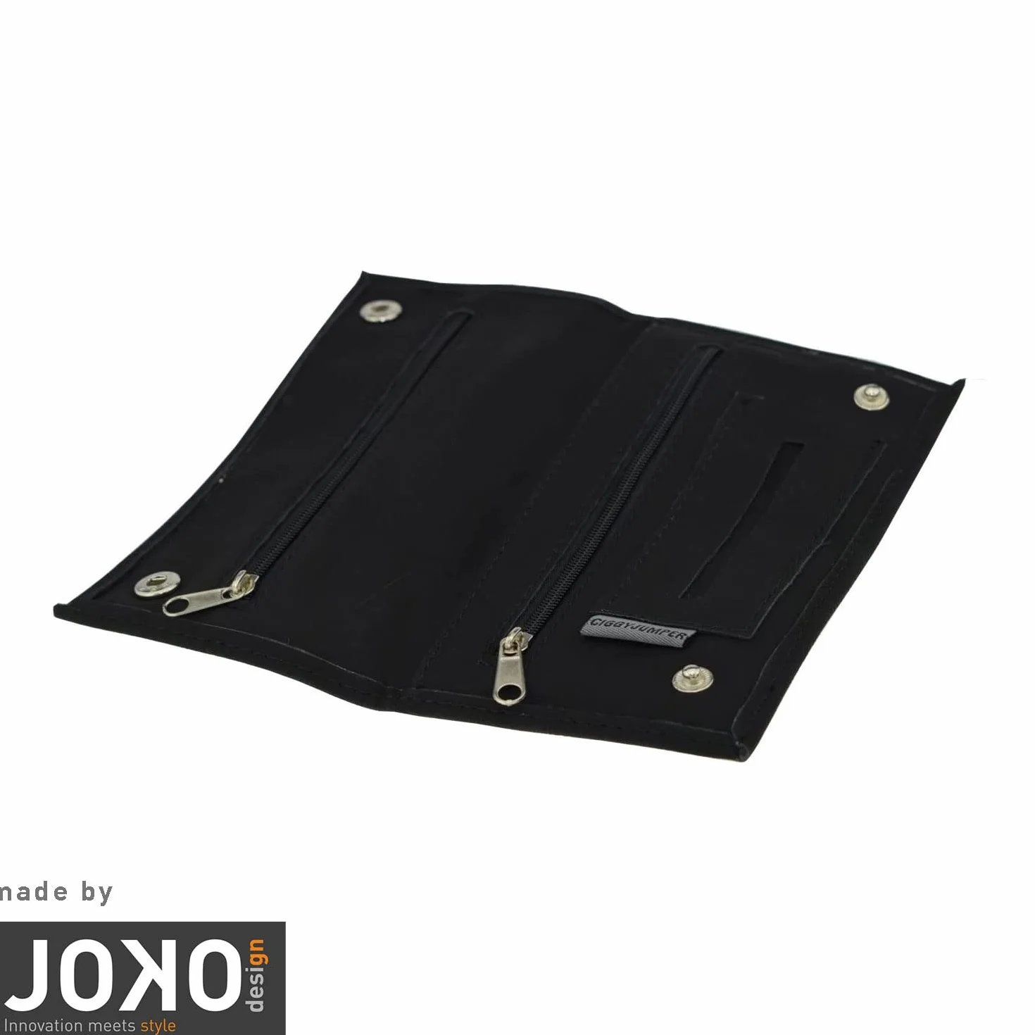 Torba na tytoń Used Leather Touch, worek obrotowy z przegródkami, czarny