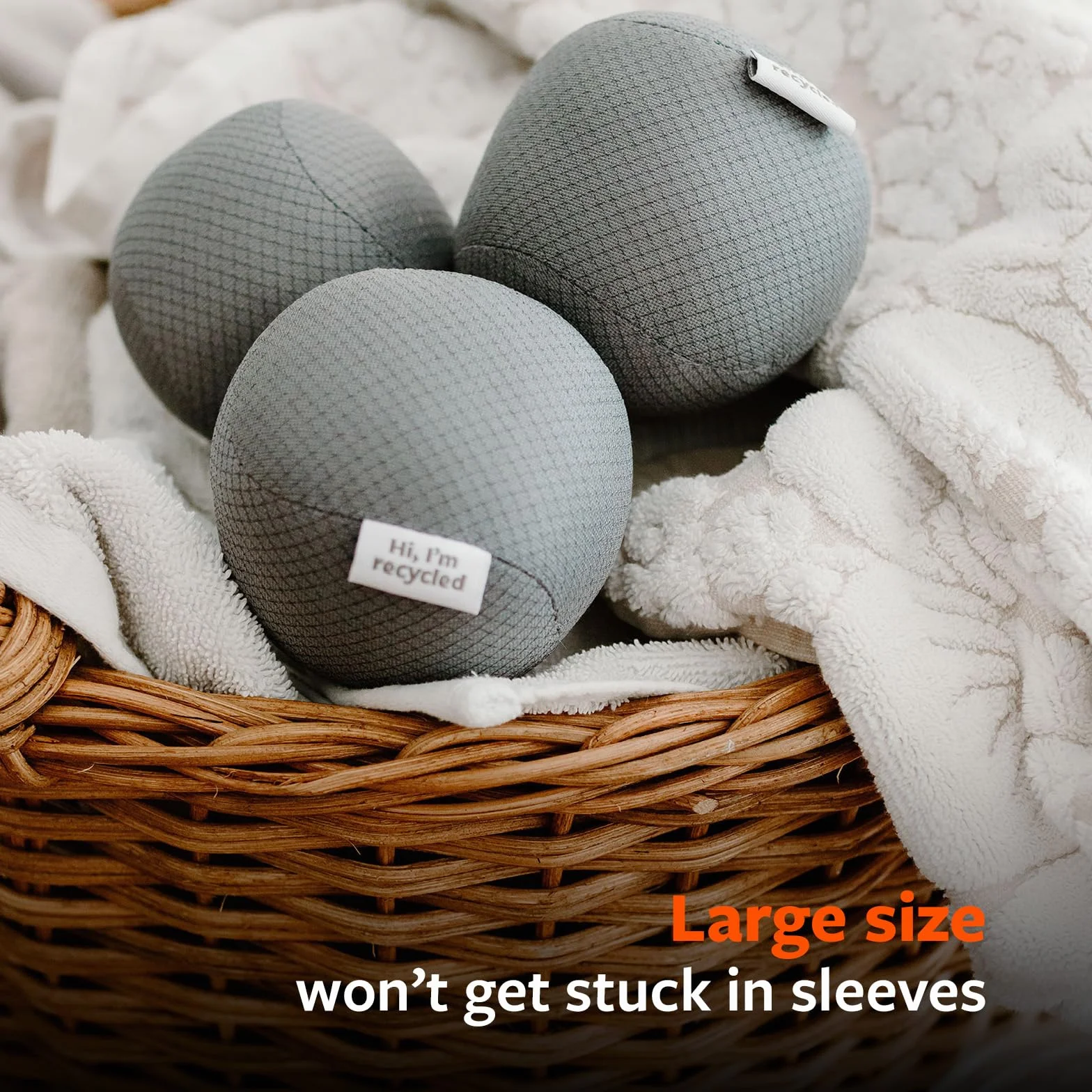 Full Circle Anti-Static Dryer Balls Grey, 3-Pack