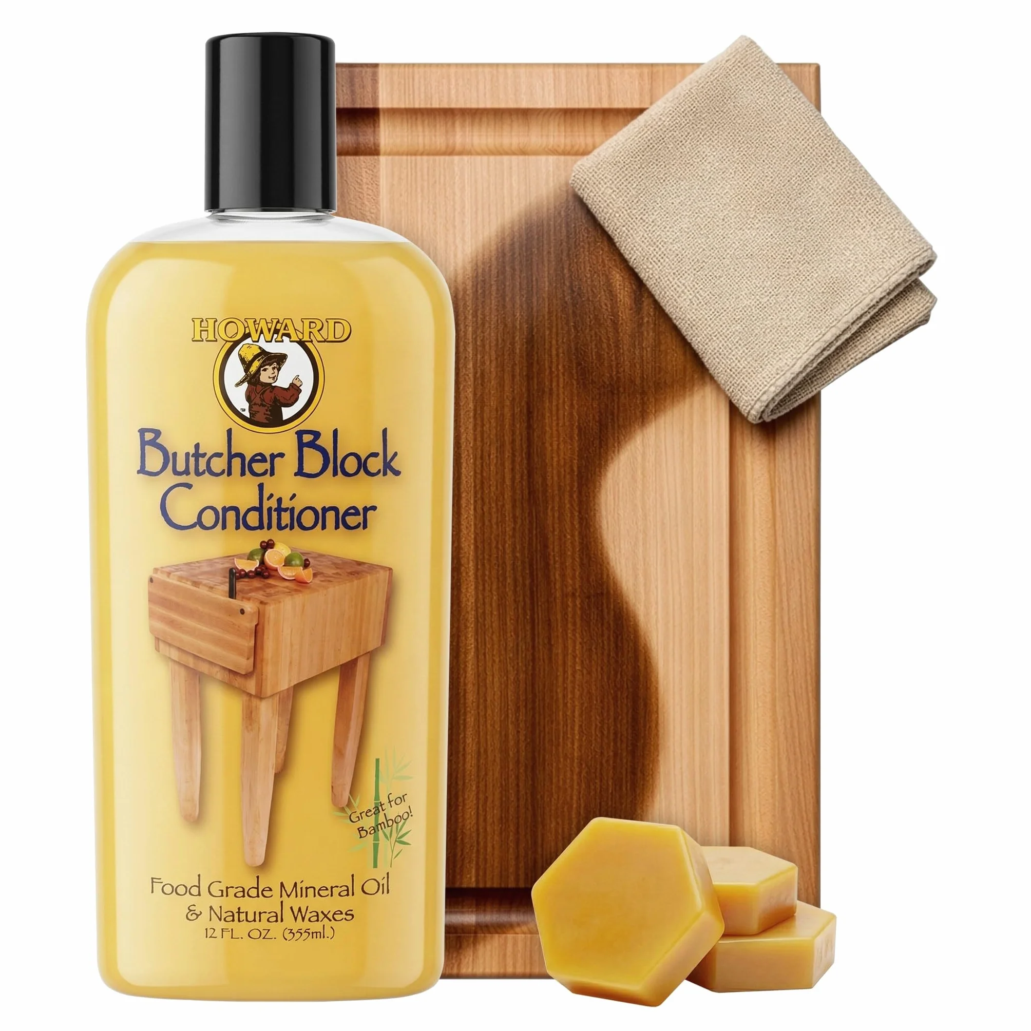 Howard Butcher Block odżywka BBC012 do drewnianych desek do krojenia i blatów kuchennych 355 ml