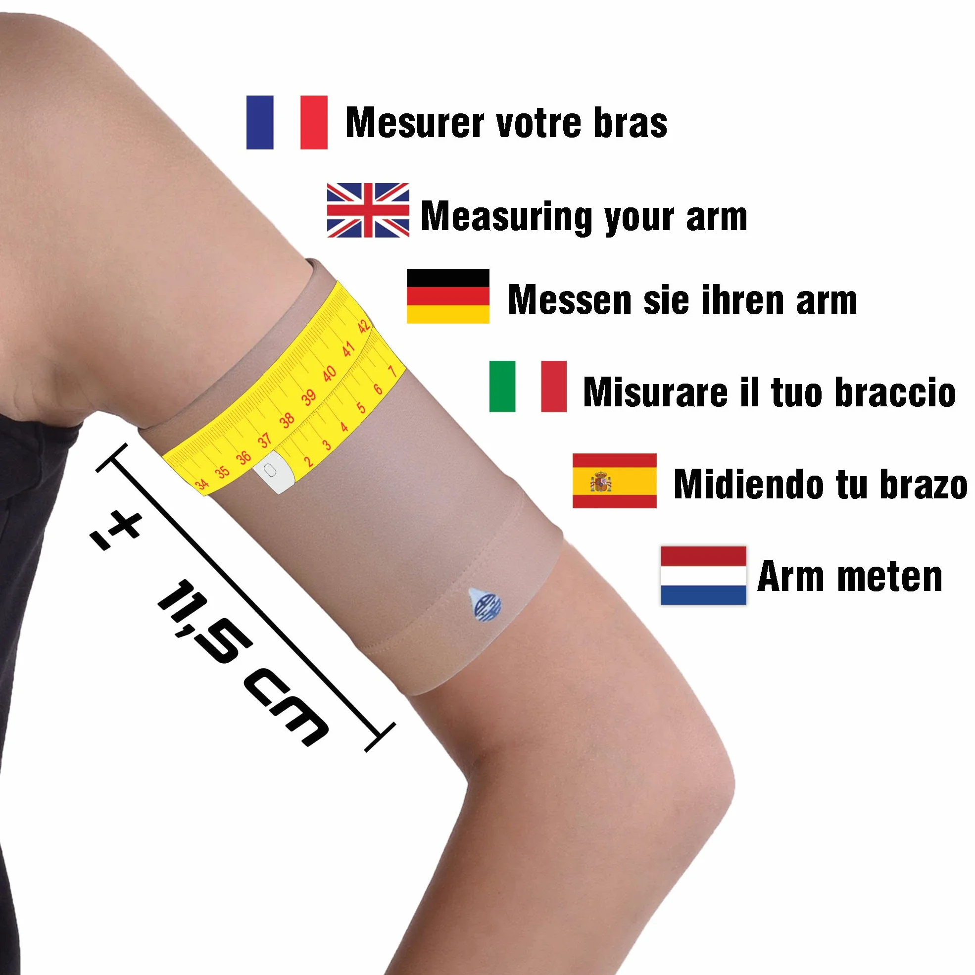 Dia-Band Mankiet Ochronny do Sensora Glukozy Freestyle Libre, Medtronic, Dexcom, Omnipod - Opaska dla Diabetyków XS (22-26 cm)