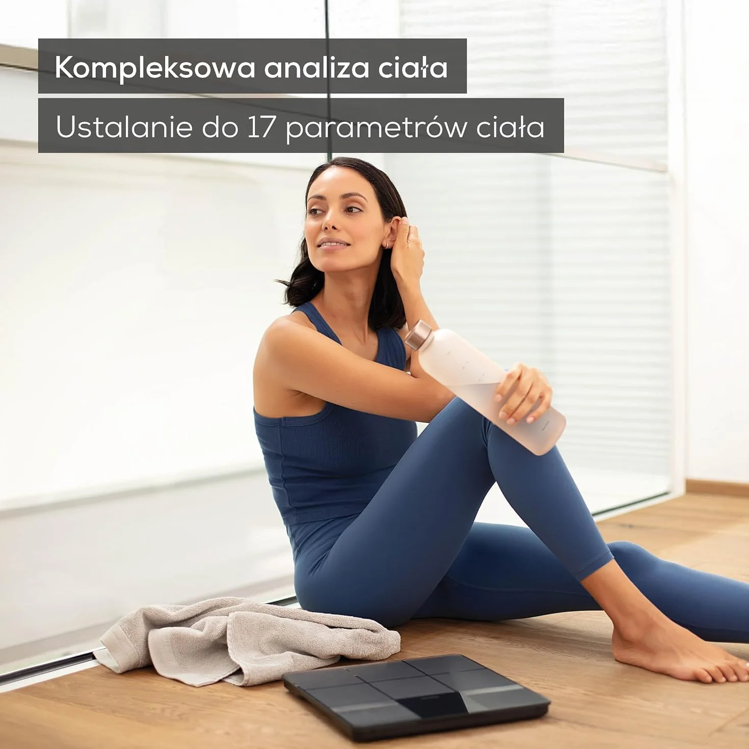 Beurer BF 450 waga osobowa z łącznością z aplikacją, cyfrowa waga do pomiaru tkanki tłuszczowej z 17 wartościami pomiarowymi, matowa struktura płytek, 8 pamięci użytkowników, 180 kg