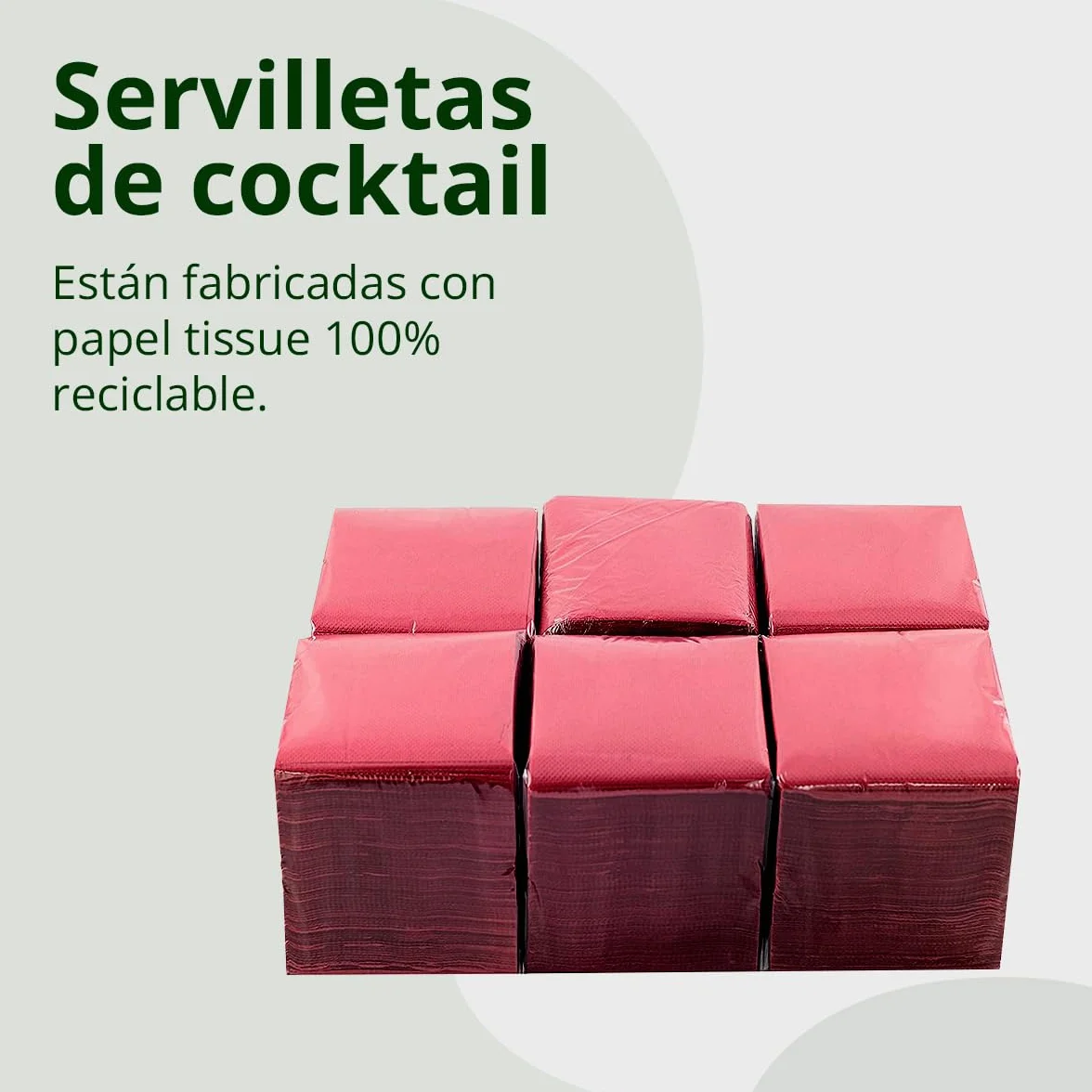 Opakowanie 300 serwetek koktajlowych z papieru bordowego + serwetka na serwetki ze stali nierdzewnej - tekstura mikro-kropki - 10 x 10 cm Hostelnovo