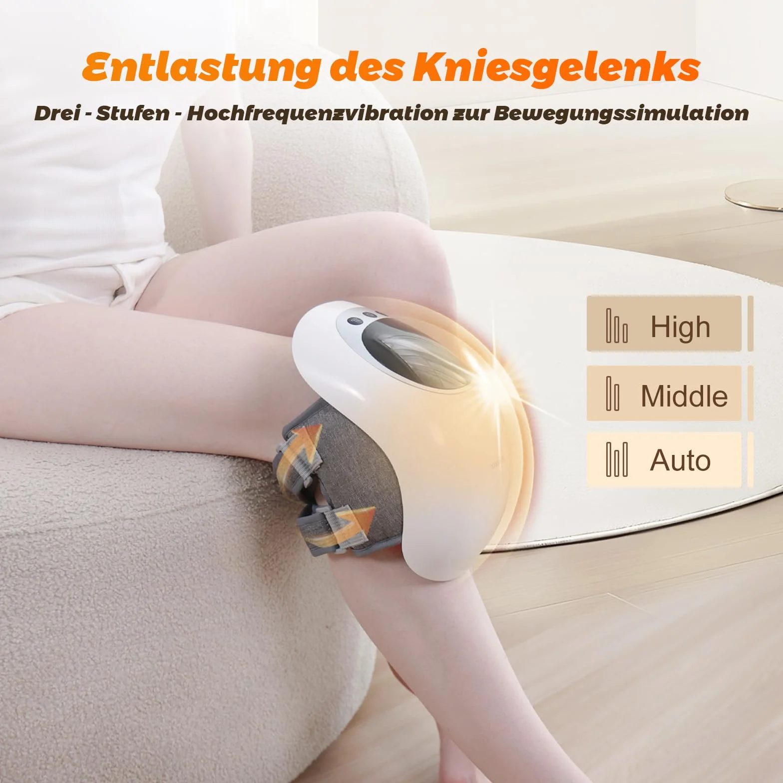 Urządzenie do masażu kolan, 3 poziomy temperatury, terapia światłem czerwonym, wyświetlacz LCD, terapia cieplna i wibracyjna, 7000 obr./min, czas pracy 120 min, czarny